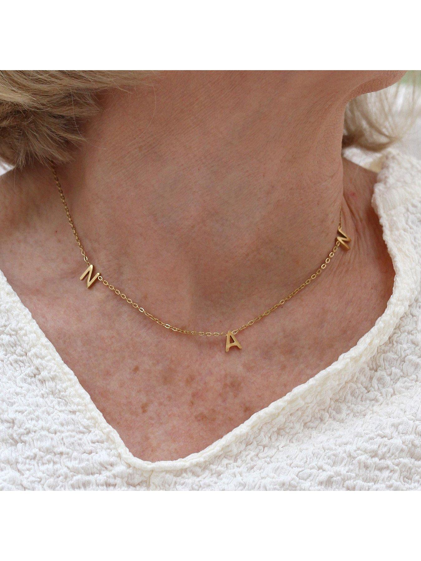 Say It With Nan Necklace Yellow Gold Very
