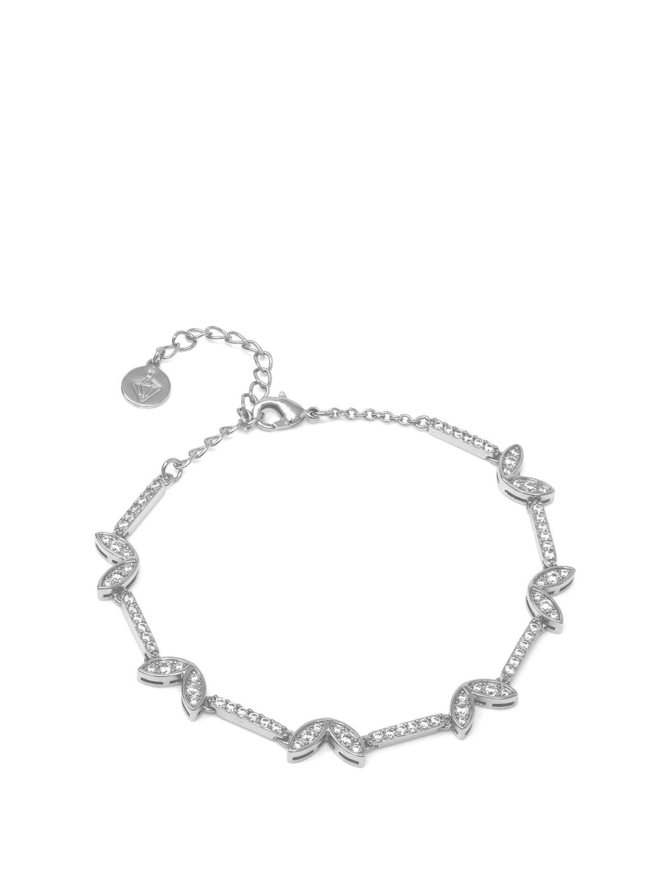 Product photograph of Say It With Winged Bracelet - Silver from very.co.uk