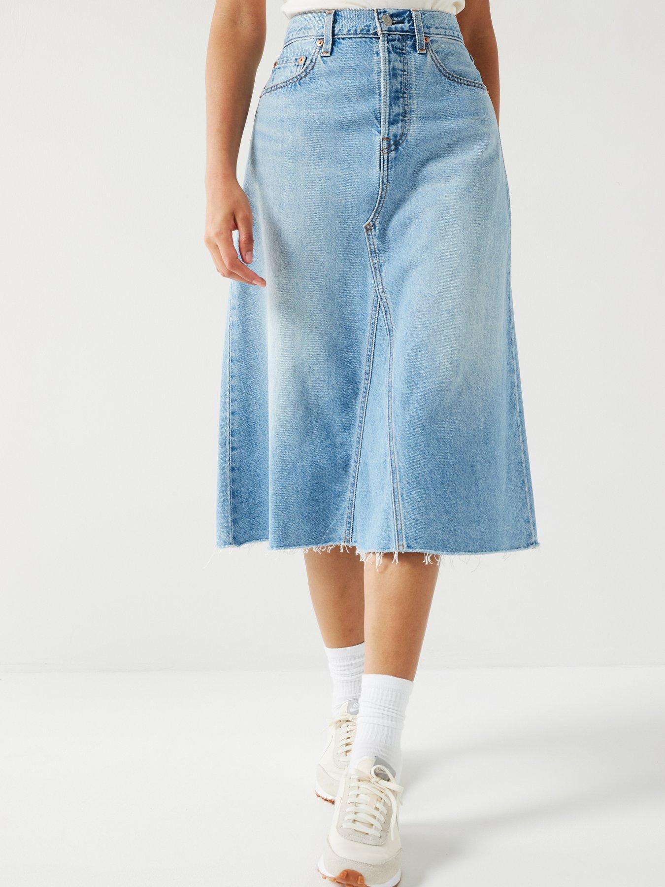 Levi's High Rise A-line Decon Skirt - Secret Secret | Very.co.uk