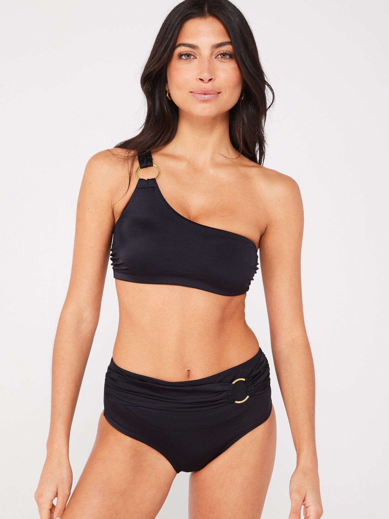 Padded crop top bikini deals