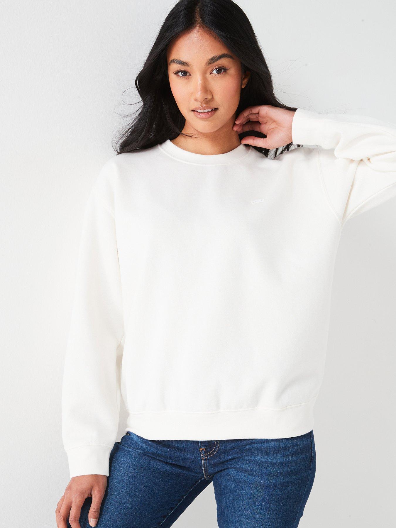 Levi white women's sweatshirt deals