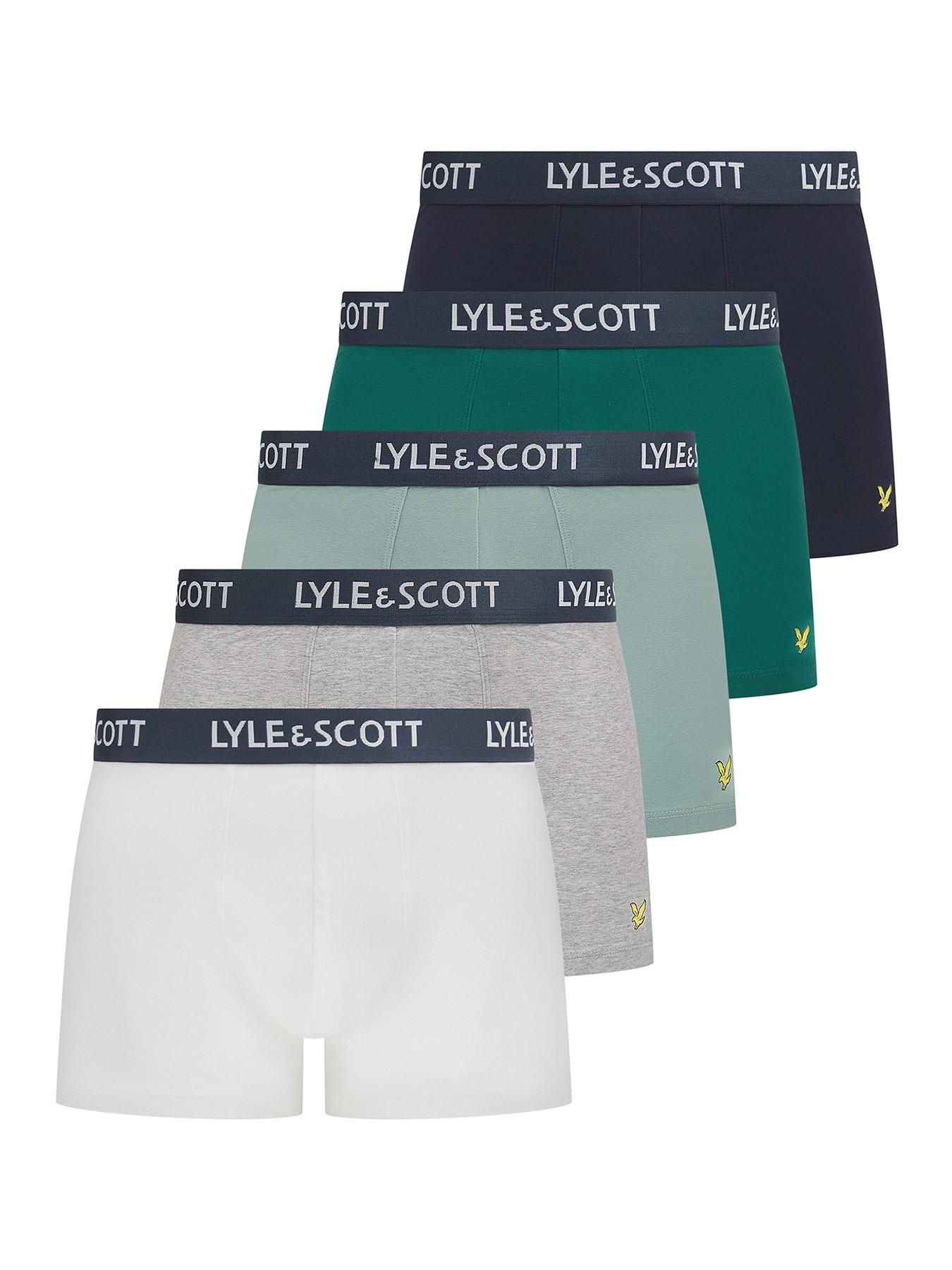 lyle & scott lyle & scott miller 5-pack logo waistband trunks - multi