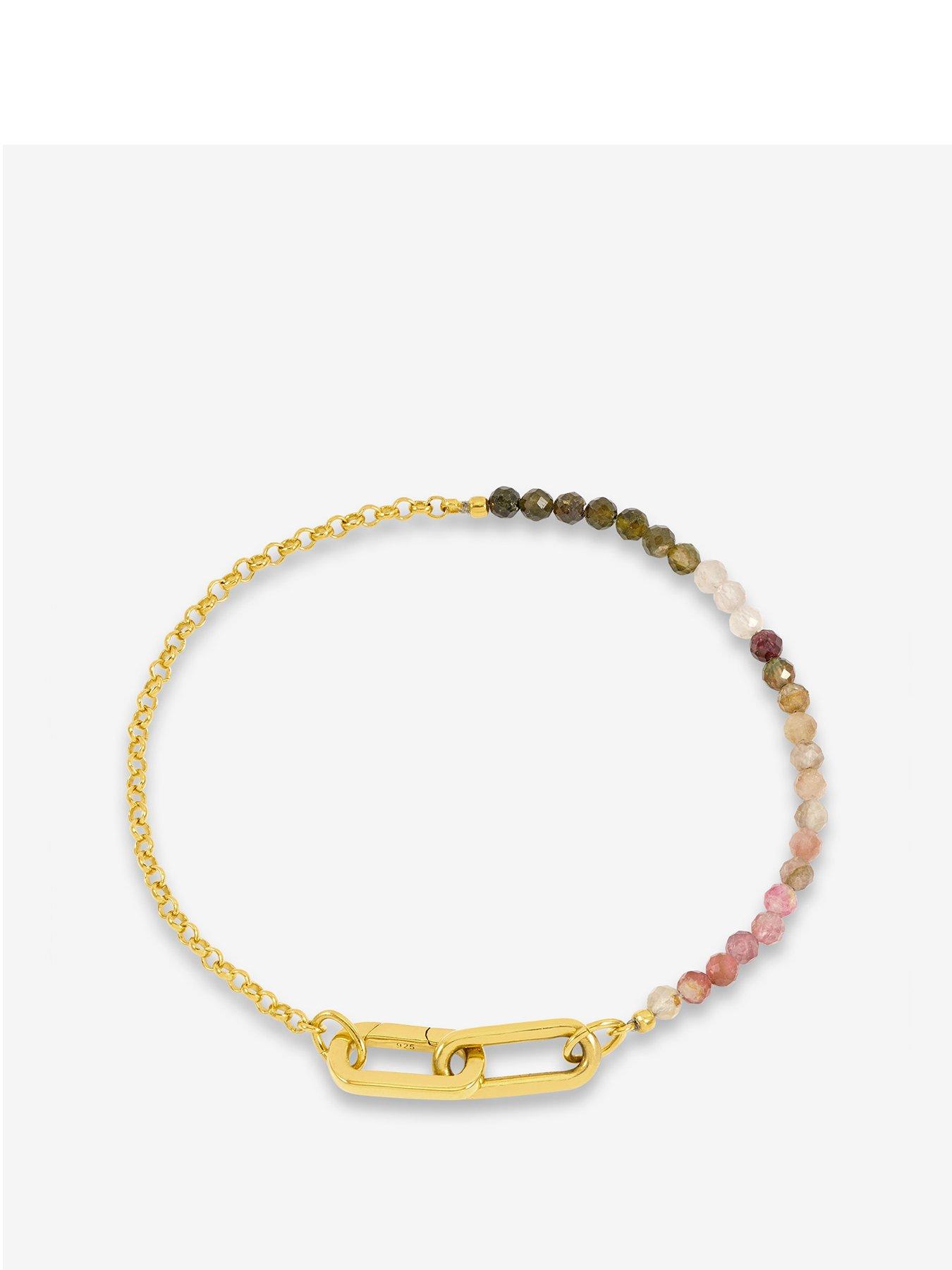 Product photograph of Rachel Jackson Tourmaline Gemstone Bracelet from very.co.uk