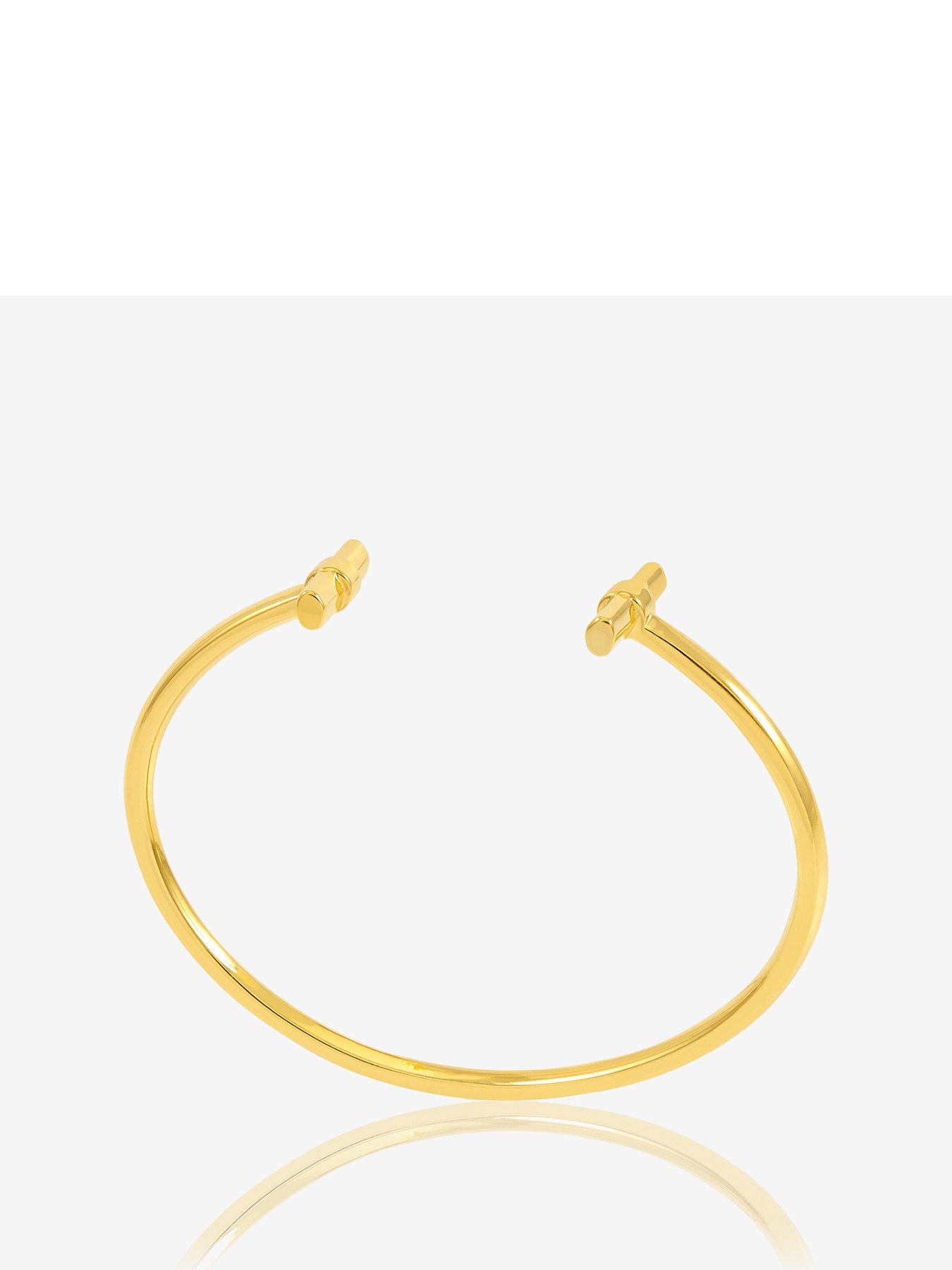 Product photograph of Rachel Jackson Adjustable Size T-bar Bangle from very.co.uk