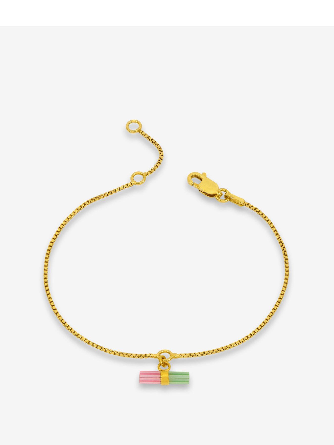 Product photograph of Rachel Jackson Watermelon Mini T-bar Bracelet from very.co.uk