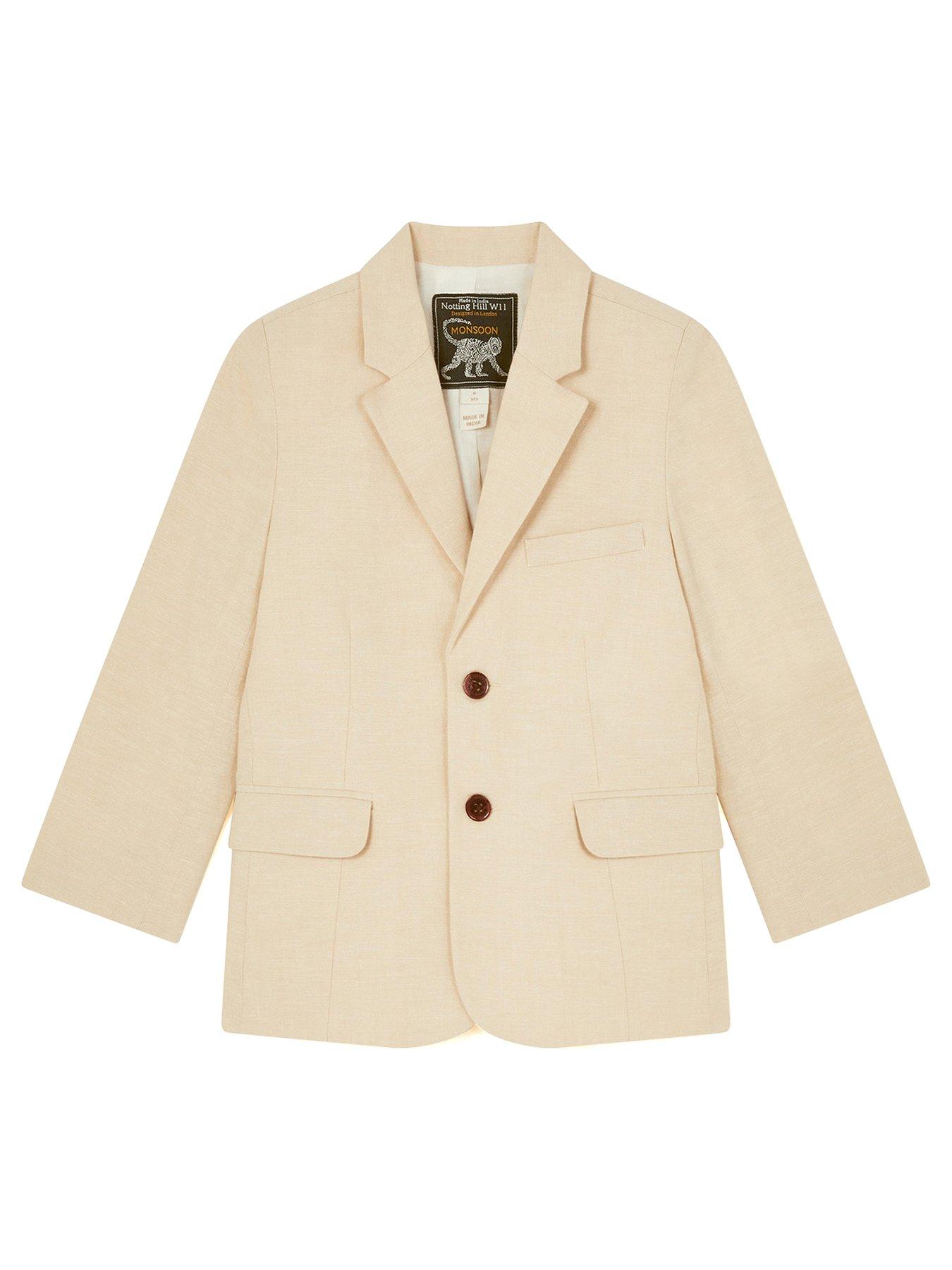 undefined Boys Smart Pocket Detail Blazer - Stone