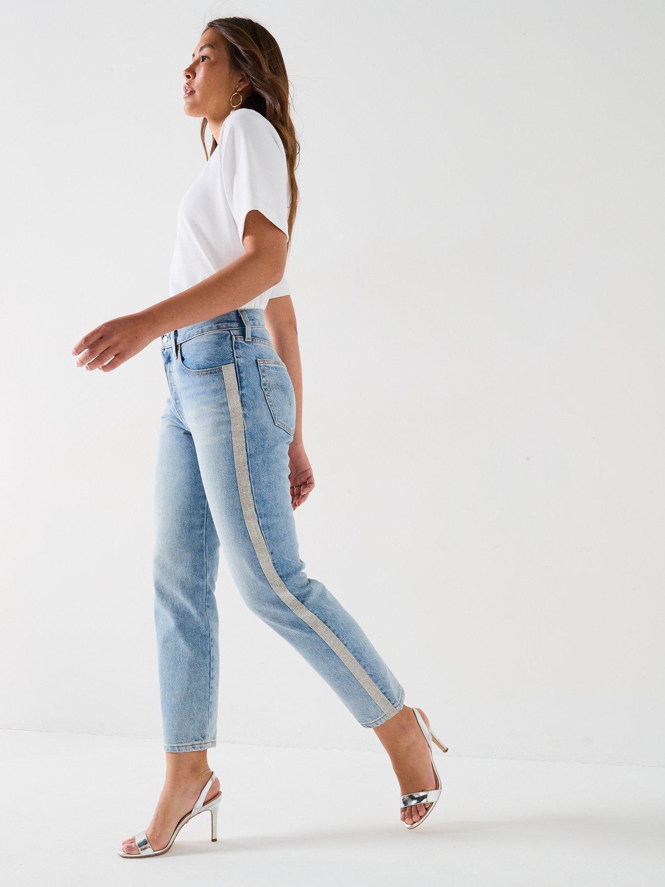 undefined 501 Crop Straight Leg Jean - Blue