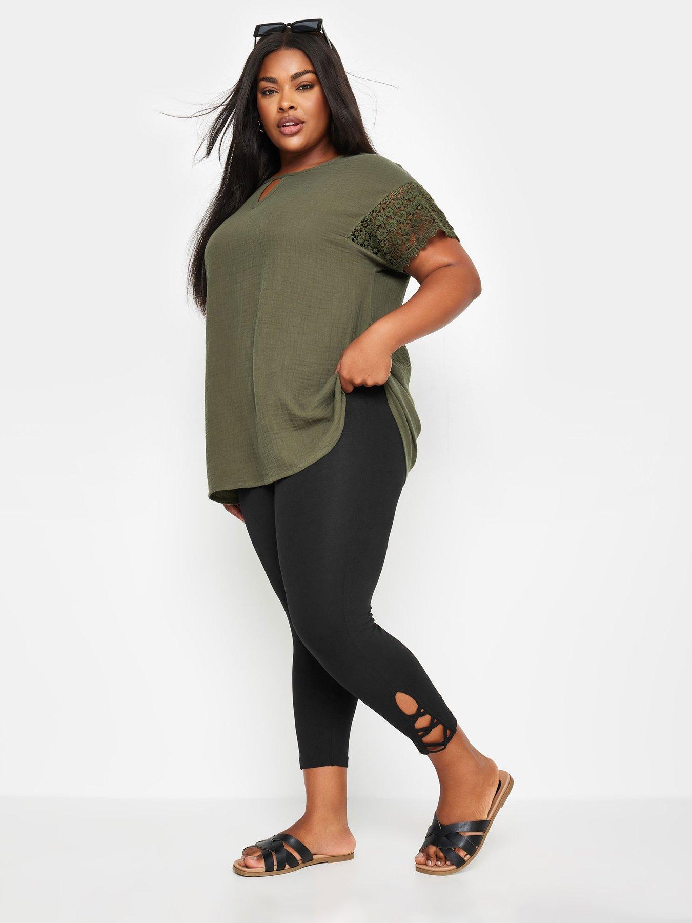Black lattice leggings best sale
