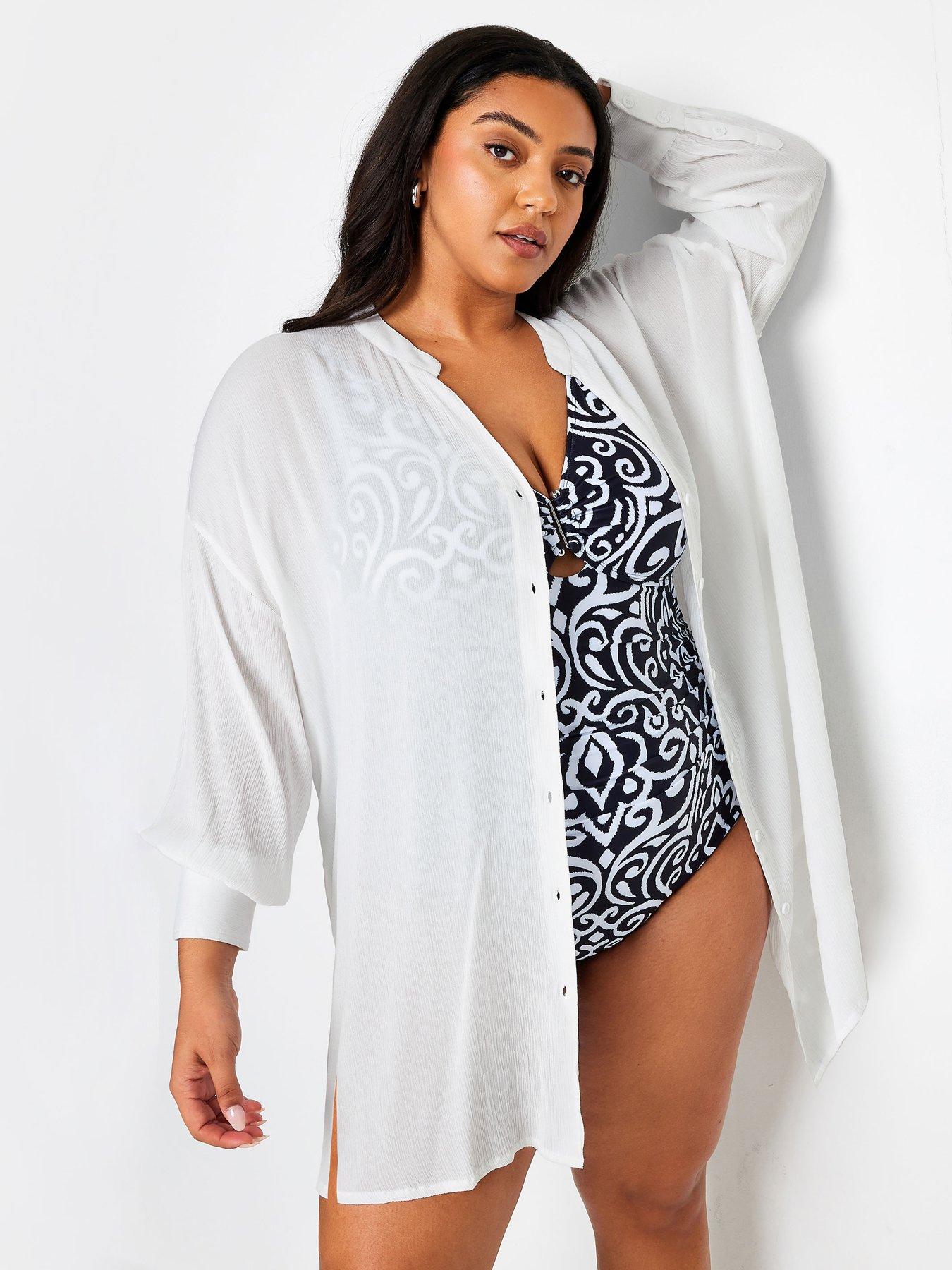 undefined Curve White Beach Shirt