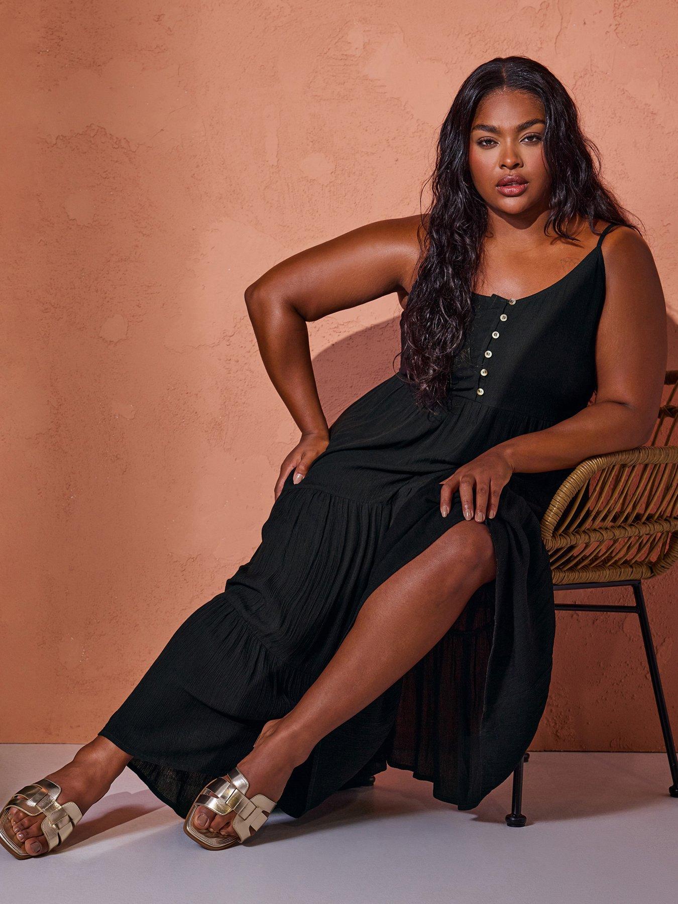 knee length dresses for ladies Lanai Maxi Dress Black Curve