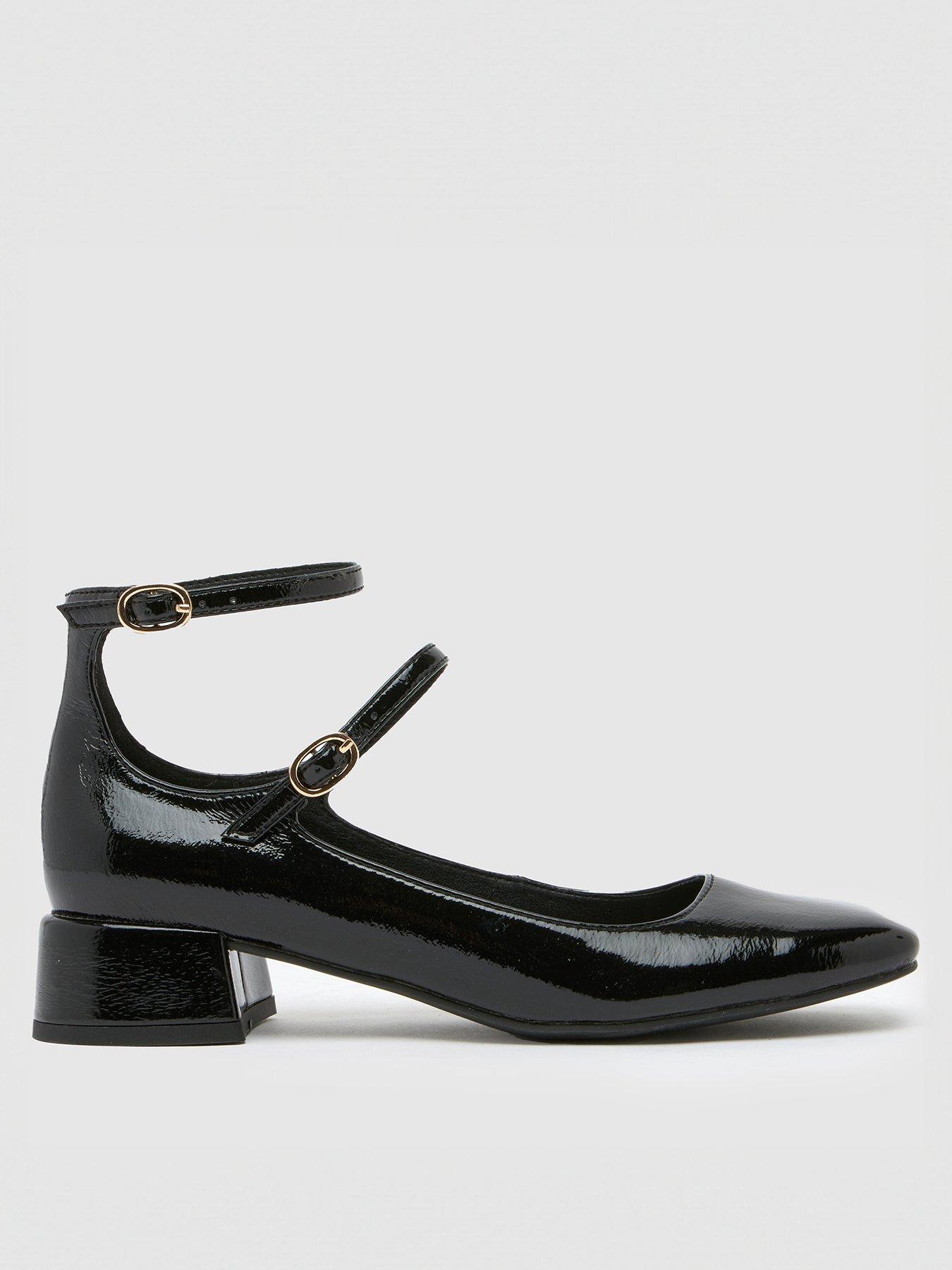 Schuh Sandie Block Heel Mary Janes Black Very