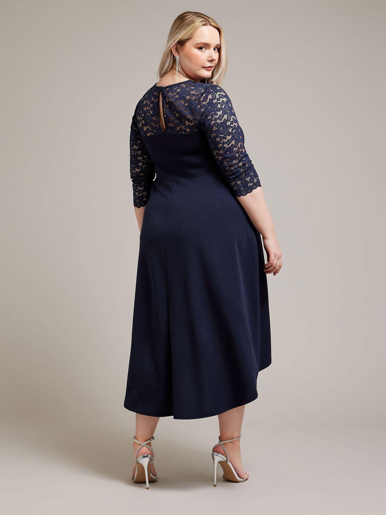 Yours Curve Lace High Low Dress | Very.co.uk