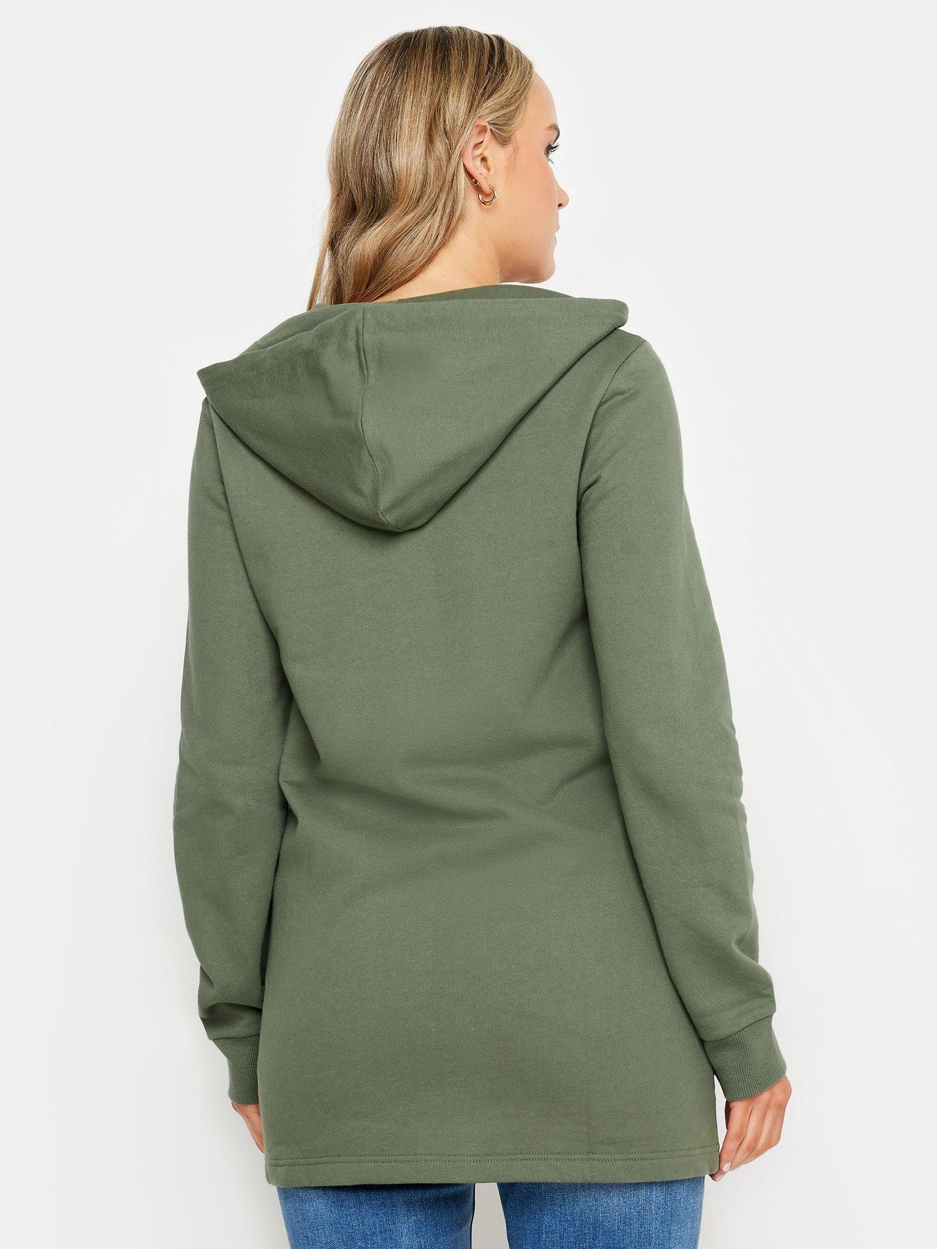 Long Tall Sally Tall Longline Zip Front Hoodie Green Very