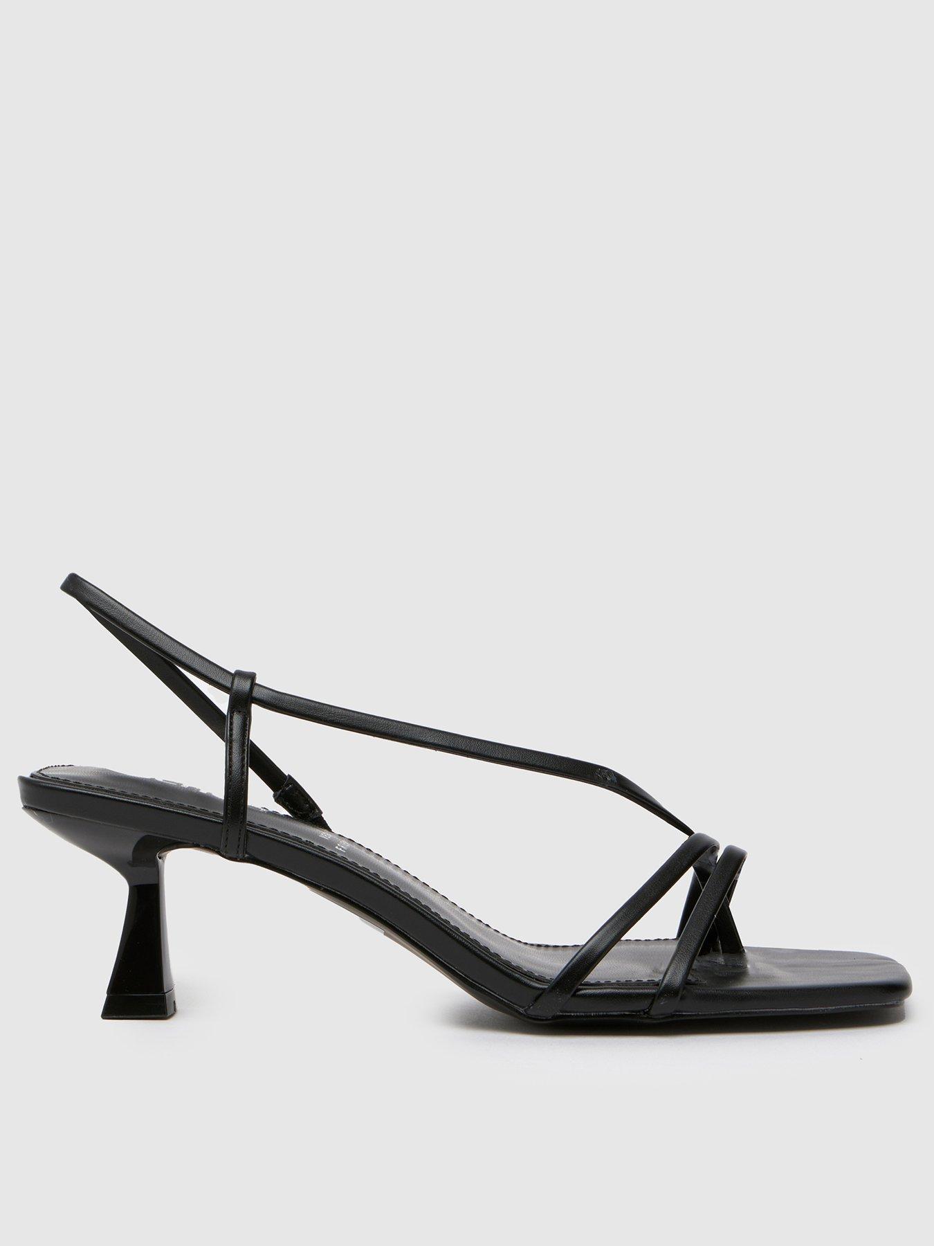 Schuh Sora Toe Post Mid Heel Sandal Black Very