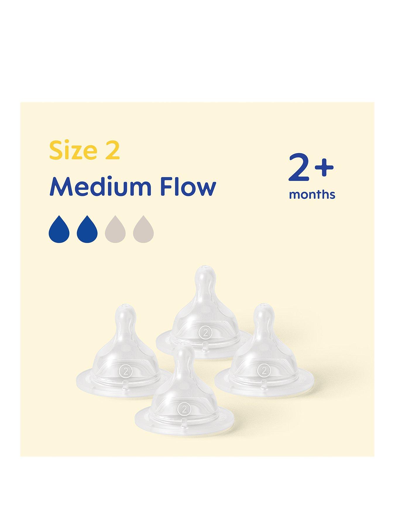 MAM Medium Flow Bottle Teat (Teat 2) 4pk Very
