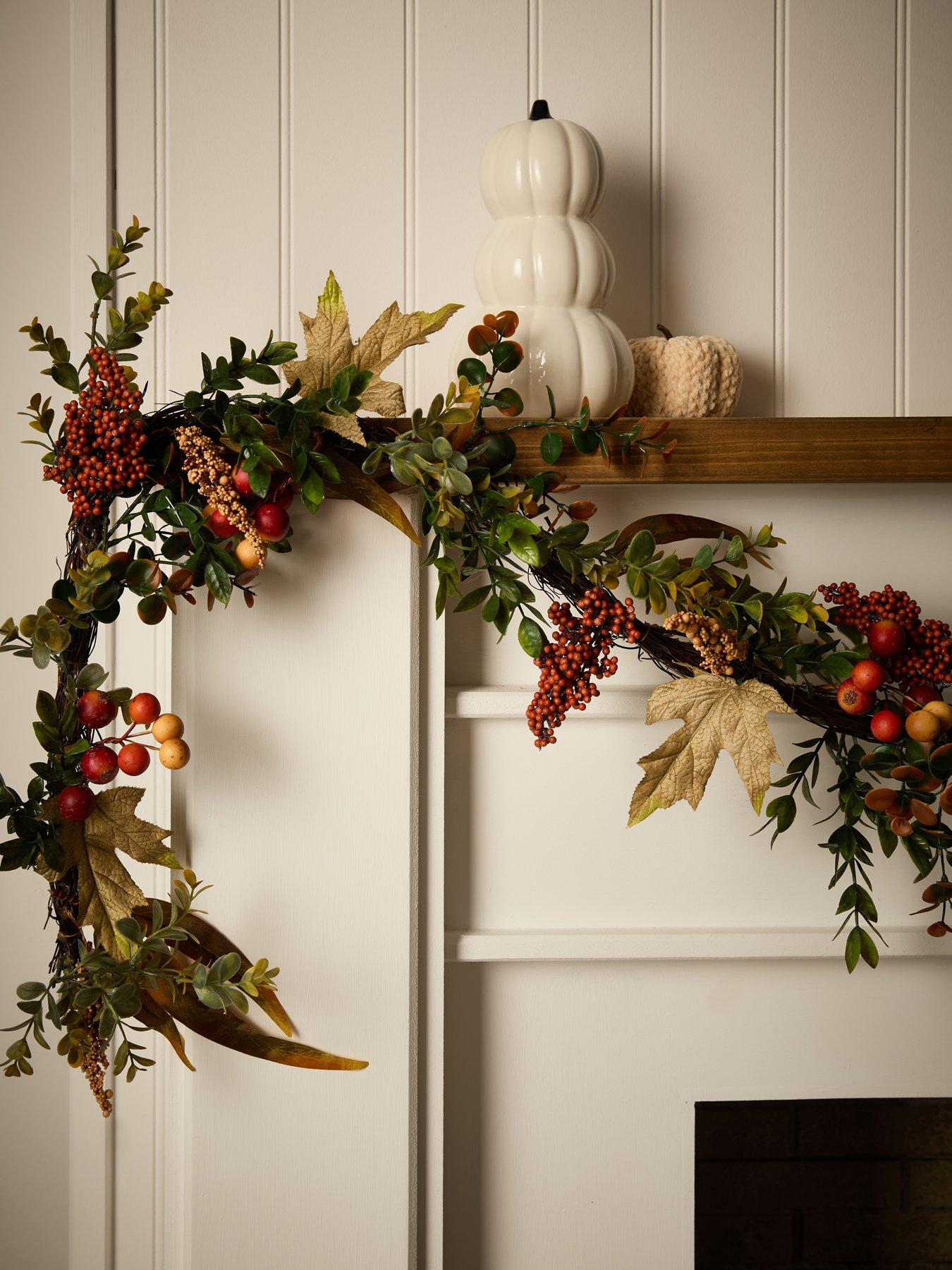 Product photograph of Very Home Rose Hip And Berry Garland Autumn Decoration from very.co.uk