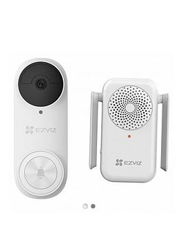 Product photograph of Ezviz Db2 Video Doorbell Battery White from very.co.uk