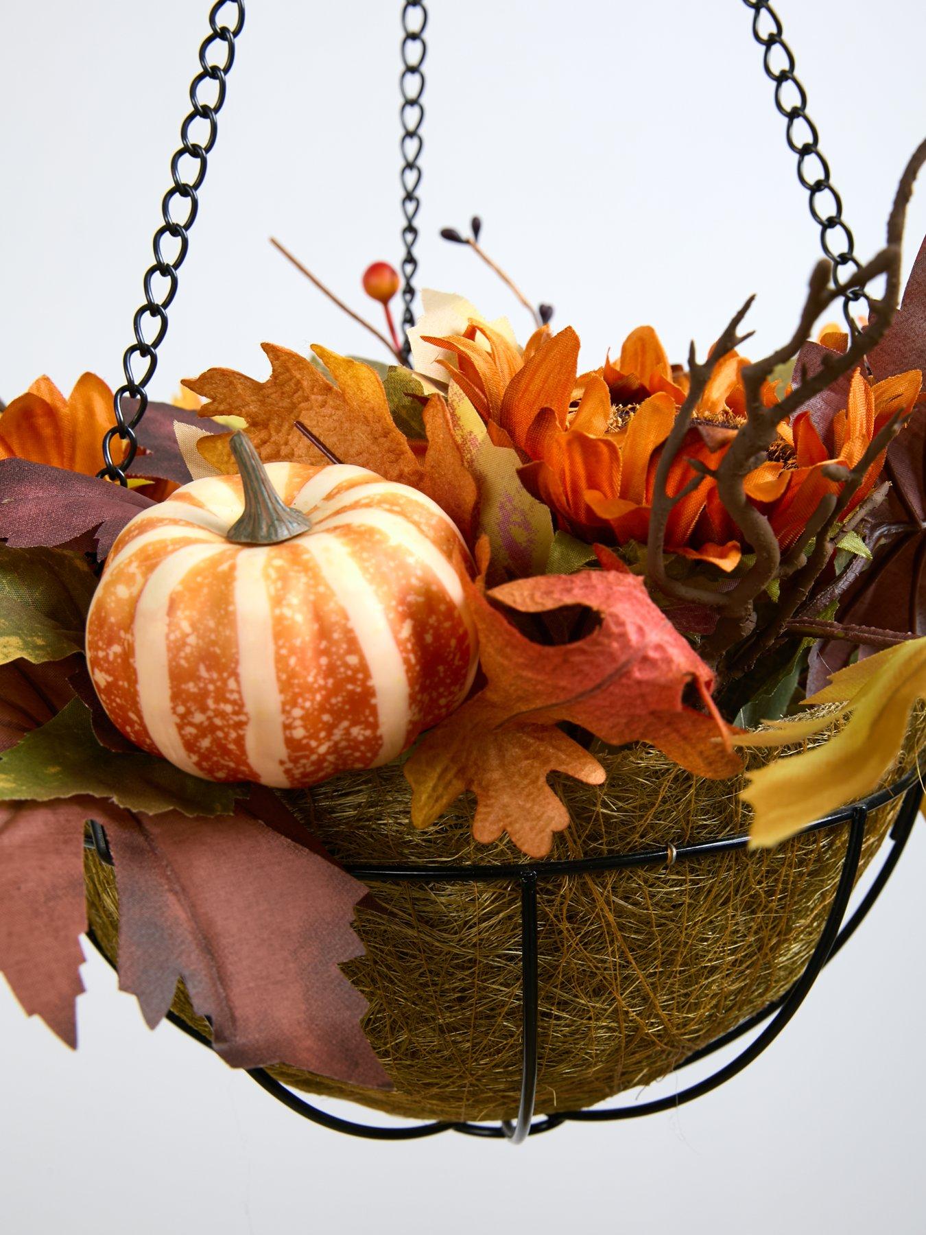 Image 4 of 6 of The Very Collection Autumn Sunflower Hanging Basket