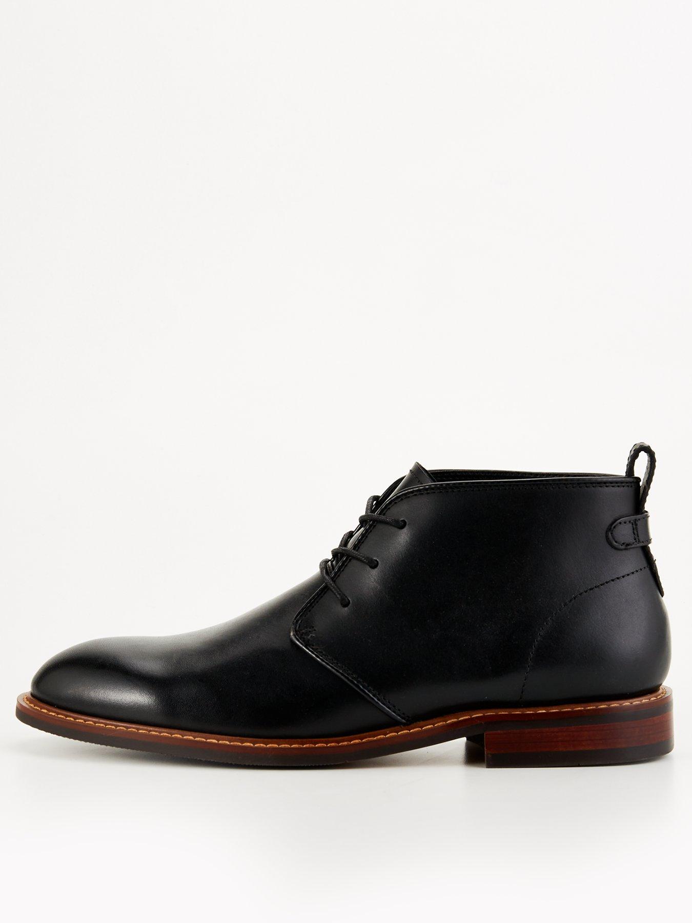 undefined Leather Chukka Boot - Black