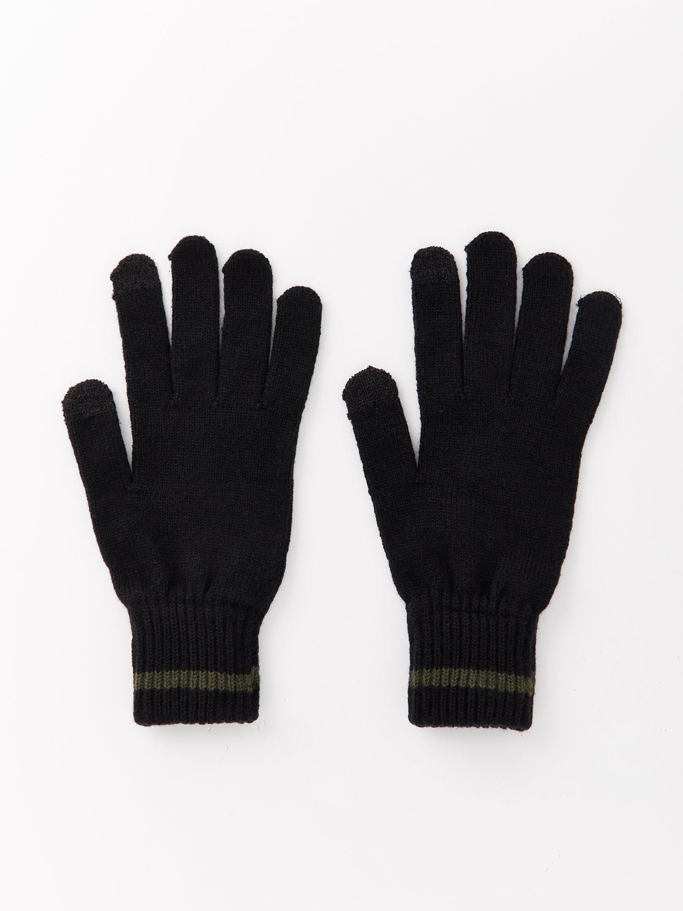 The Very Collection Knitted Gloves - Black