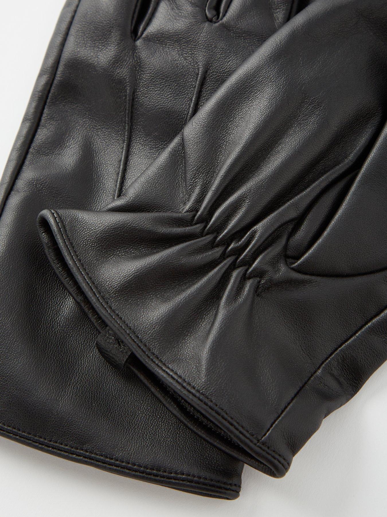 Image 2 of 3 of Very Man Leather Gloves - Black