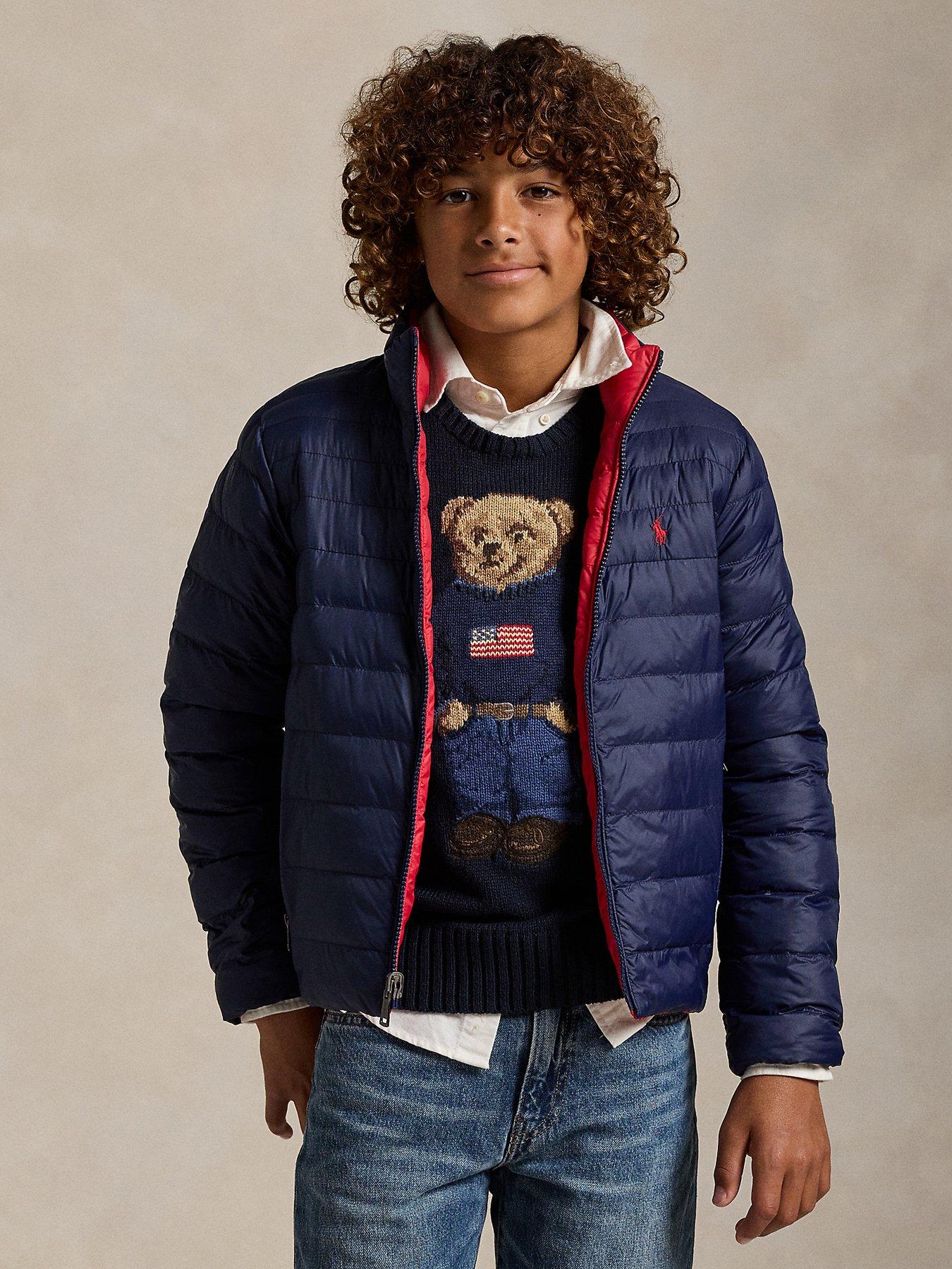 undefined Boys Reversible Padded Jacket - Navy/Red
