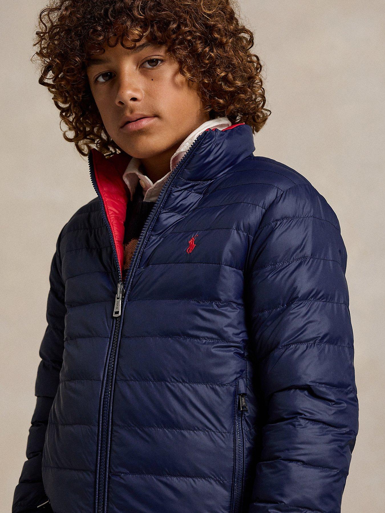 Polo Ralph Lauren Boys Reversible Padded Jacket Navy Red Very