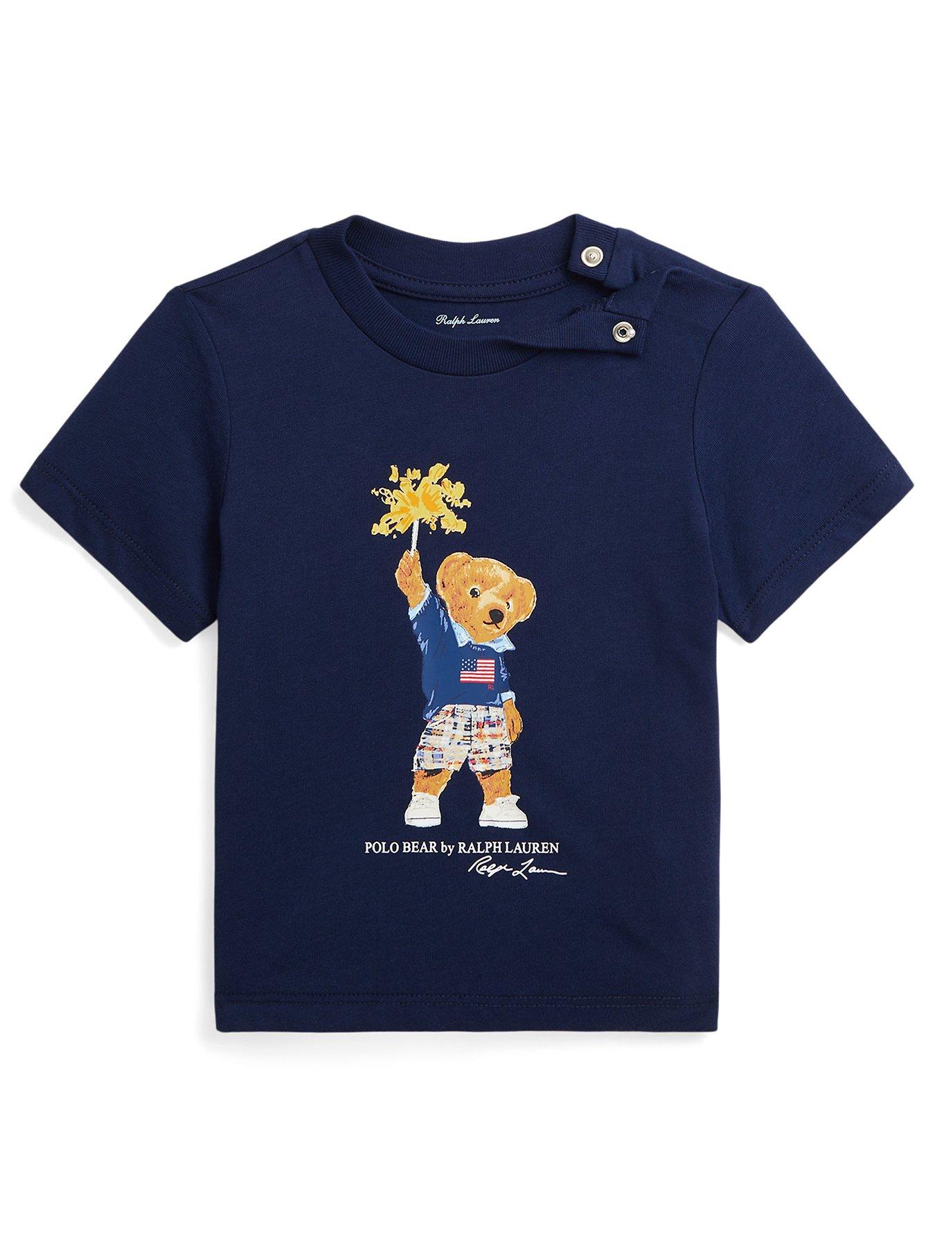 Polo Ralph Lauren Baby Boys Short Sleeve Bear T shirt Spring Navy Very