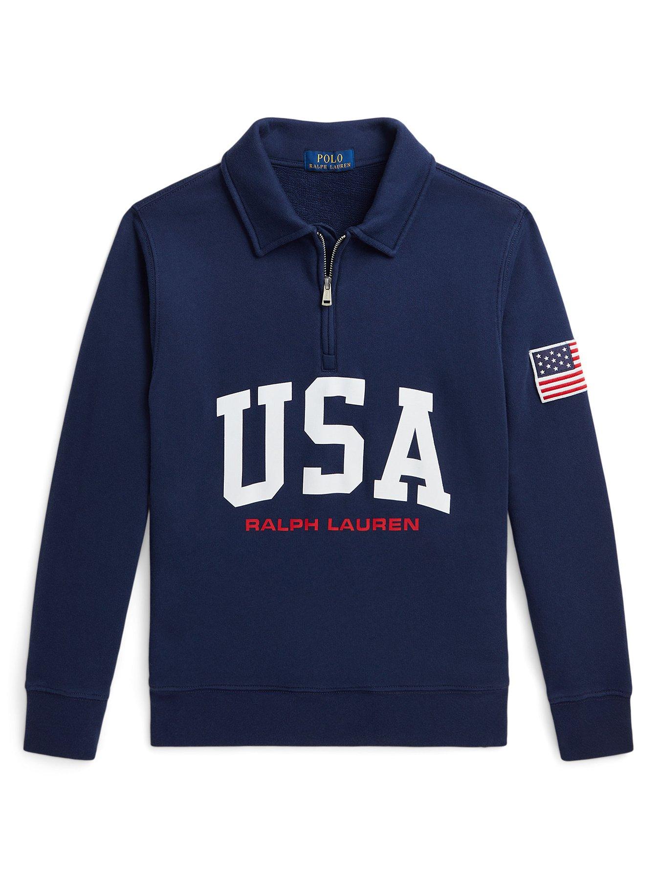 undefined Boys USA Zip Sweatshirt - Clancy Blue