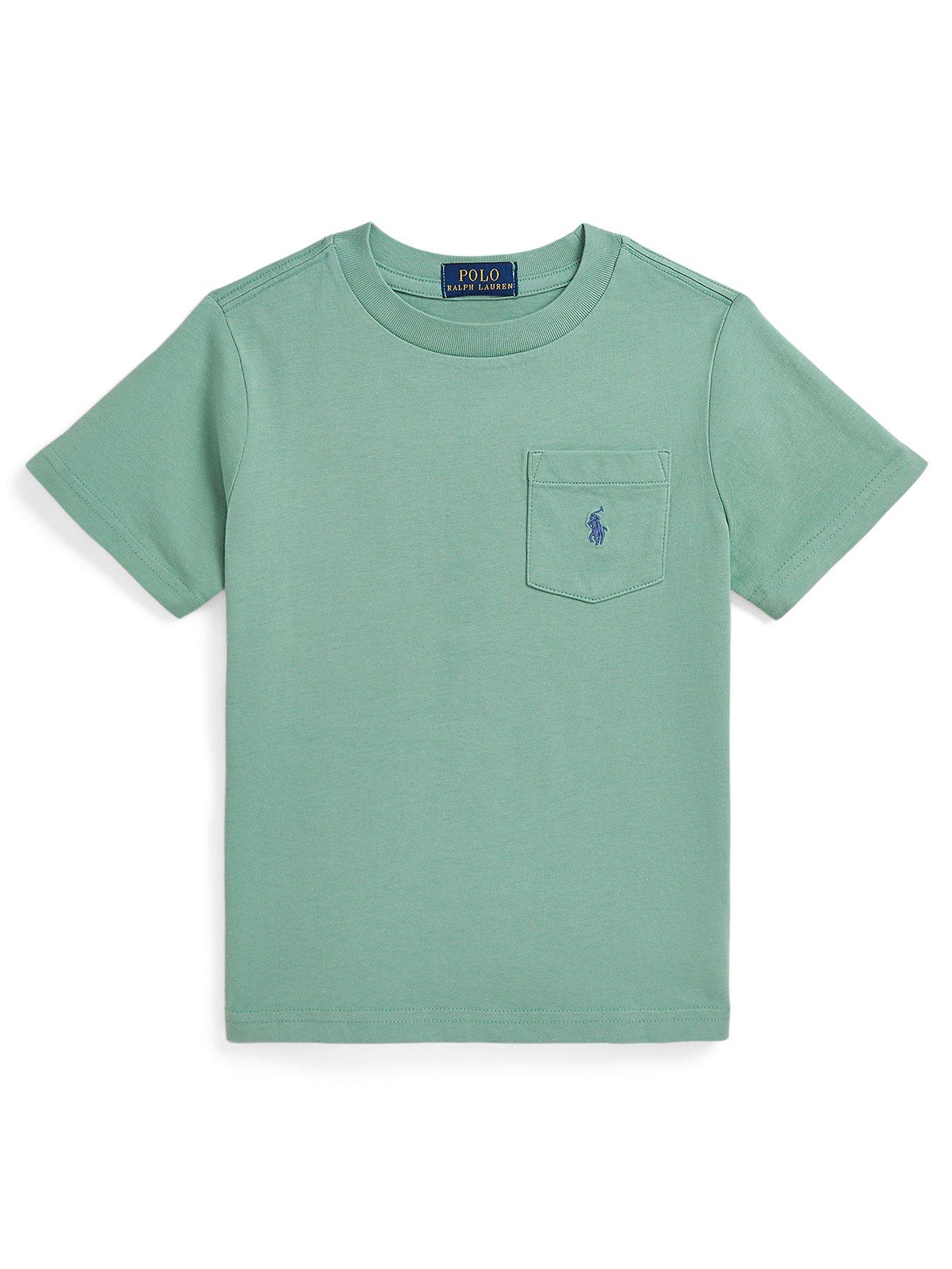 Boys Pocket Short Sleeve T shirt Faded Mint