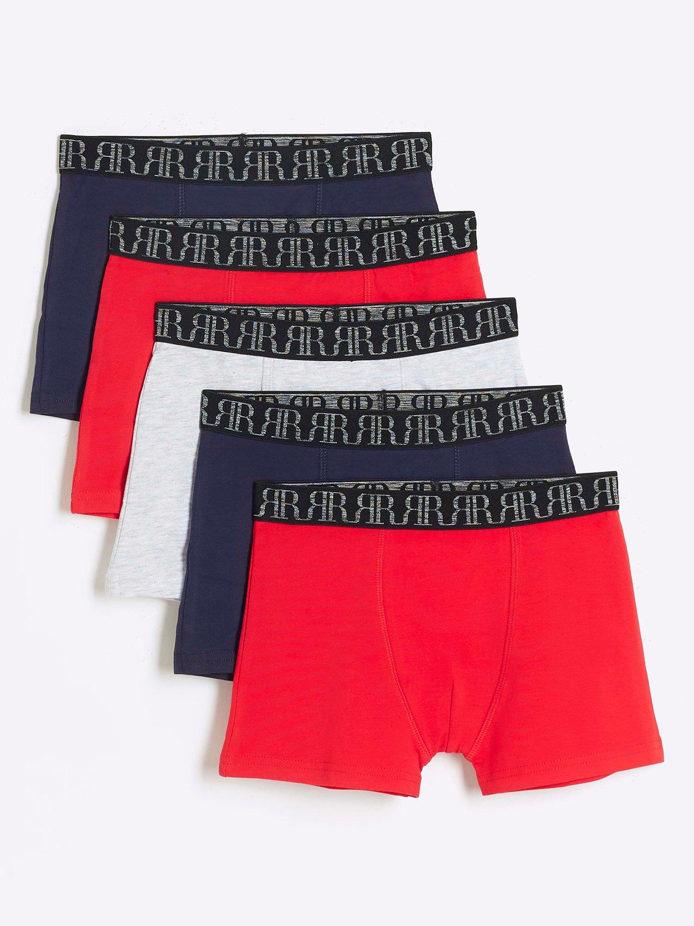 River Island Boys 5 Pack Boxer - Navy