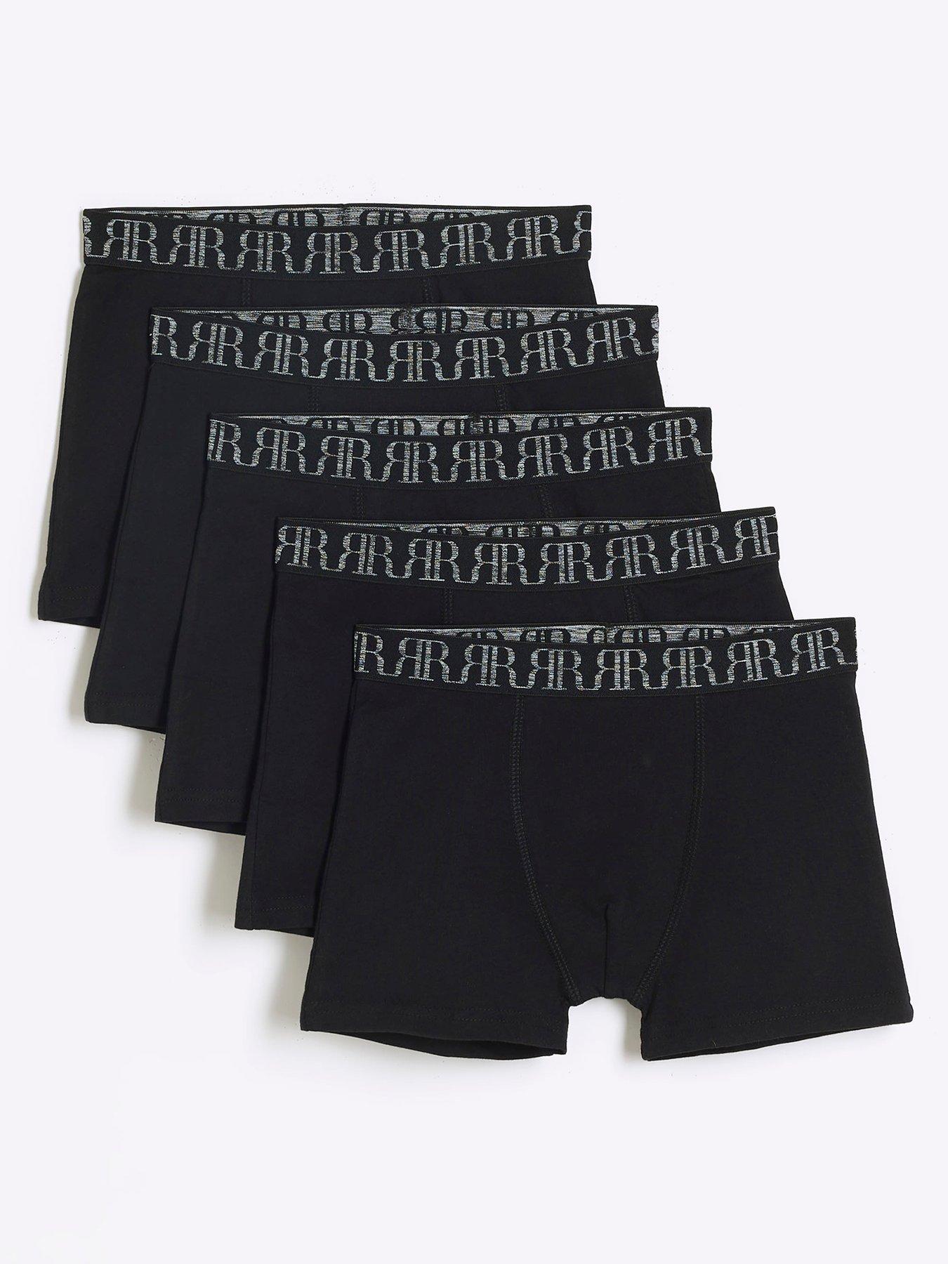 River Island Boys 5 Pack Boxer - Black