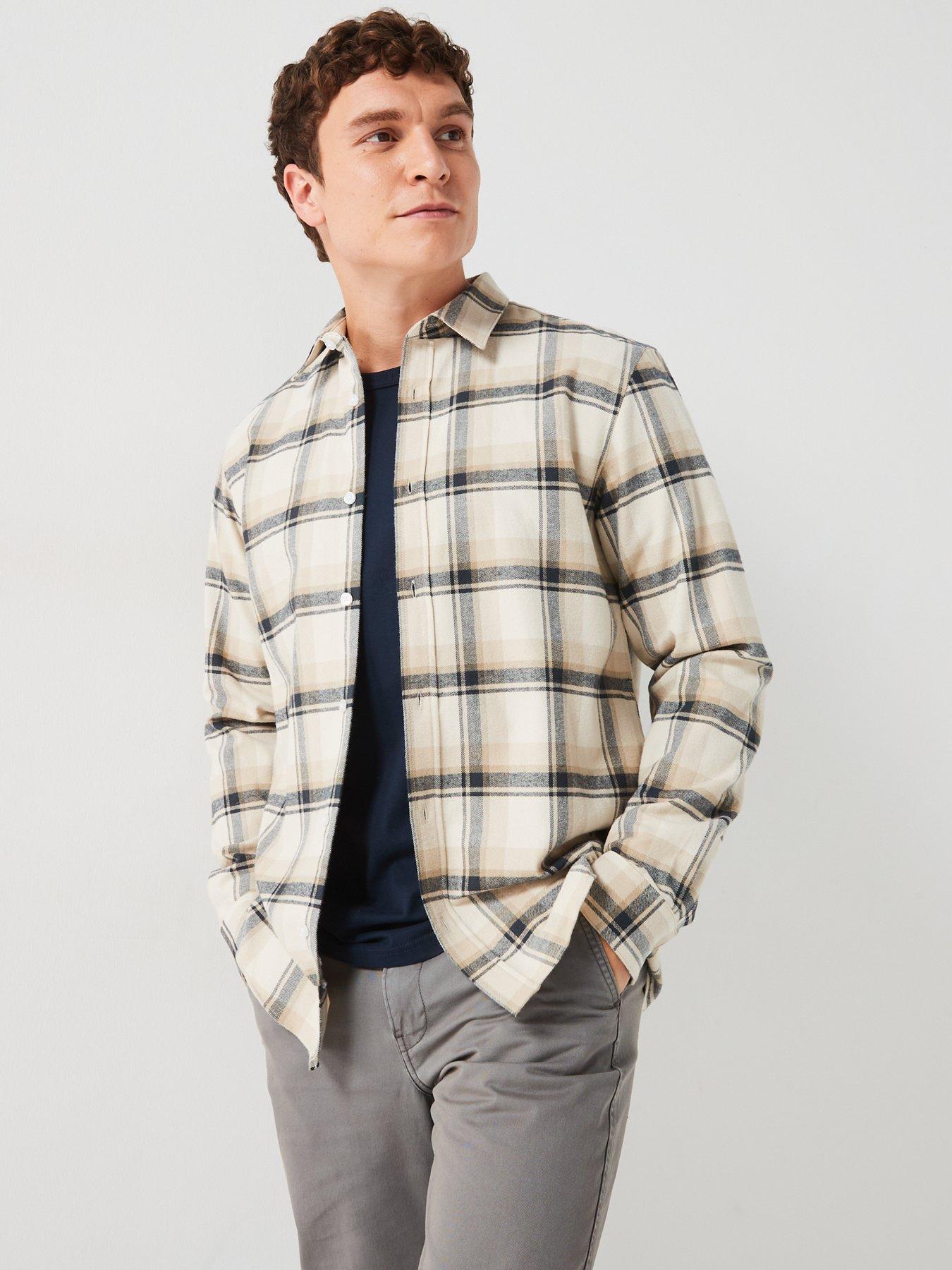 undefined Brushed Check Shirt - Ecru/Natural