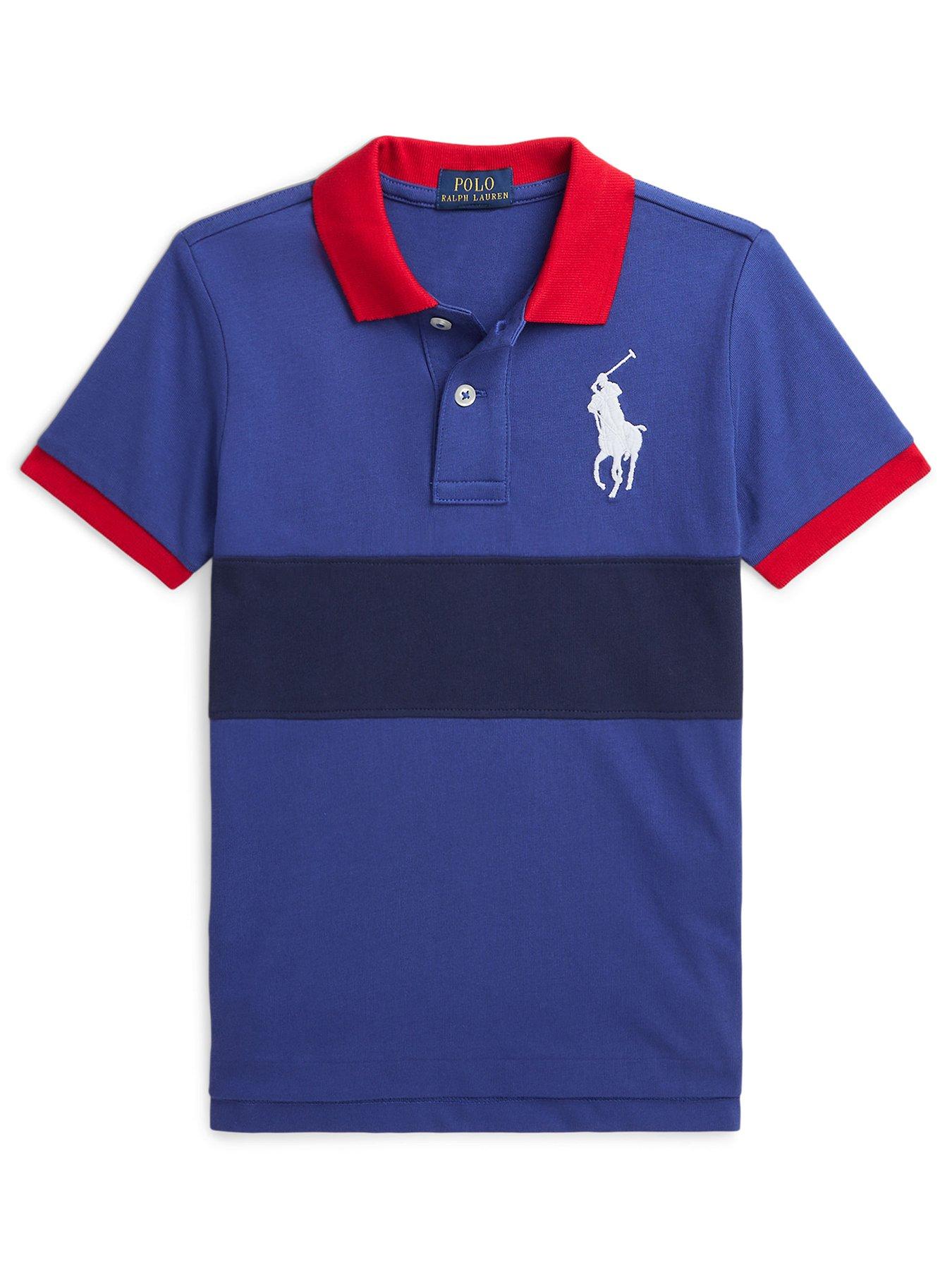 Polo Ralph Lauren Boys Short Sleeve Colour Block T shirt Bright Navy Very