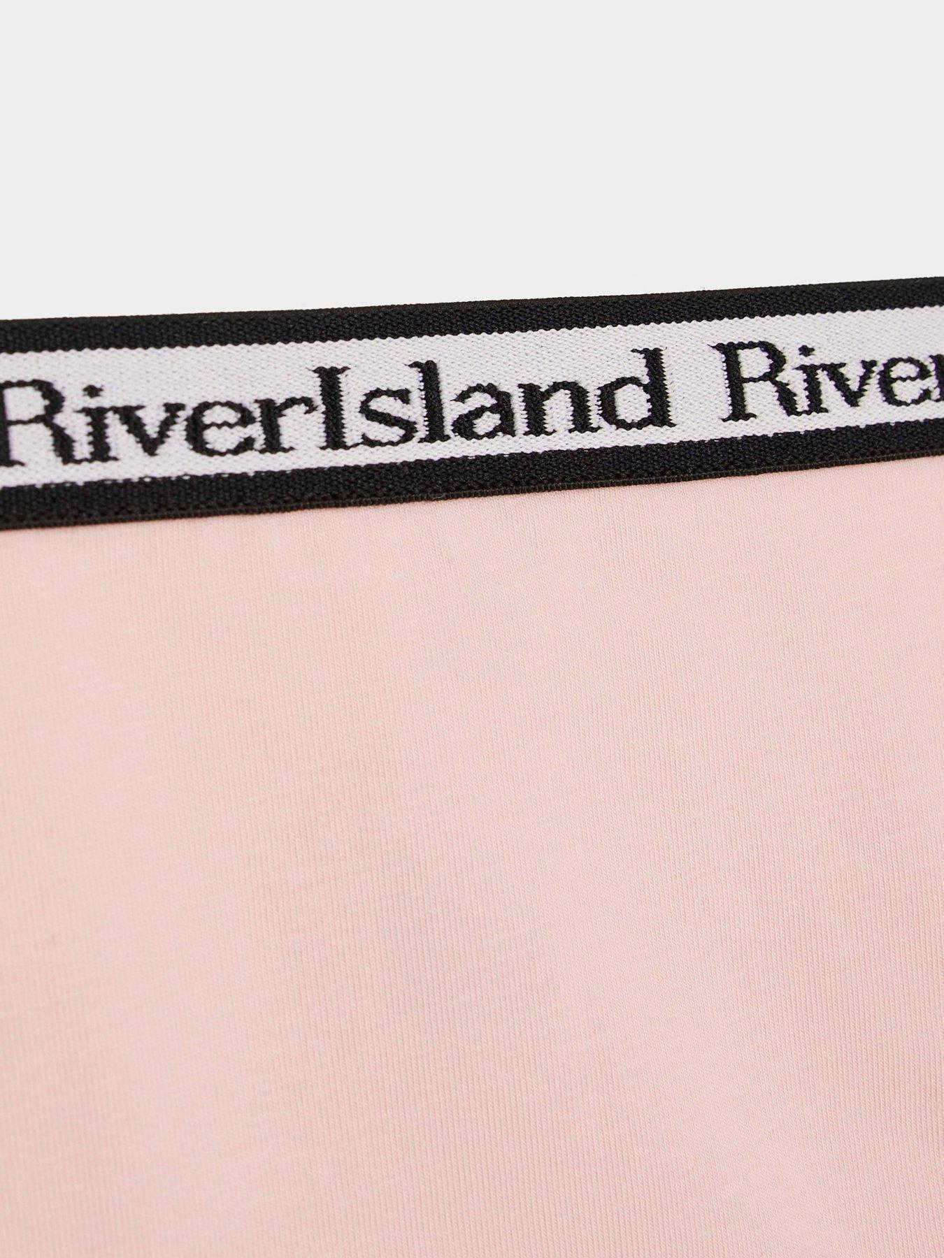 Image 3 of 3 of River Island Girls Ri Crop Top And Brief Set - Pink