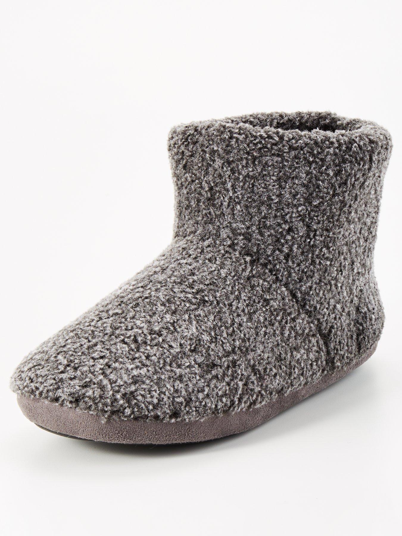 Very Man Borg Slipper Boot Charcoal Very