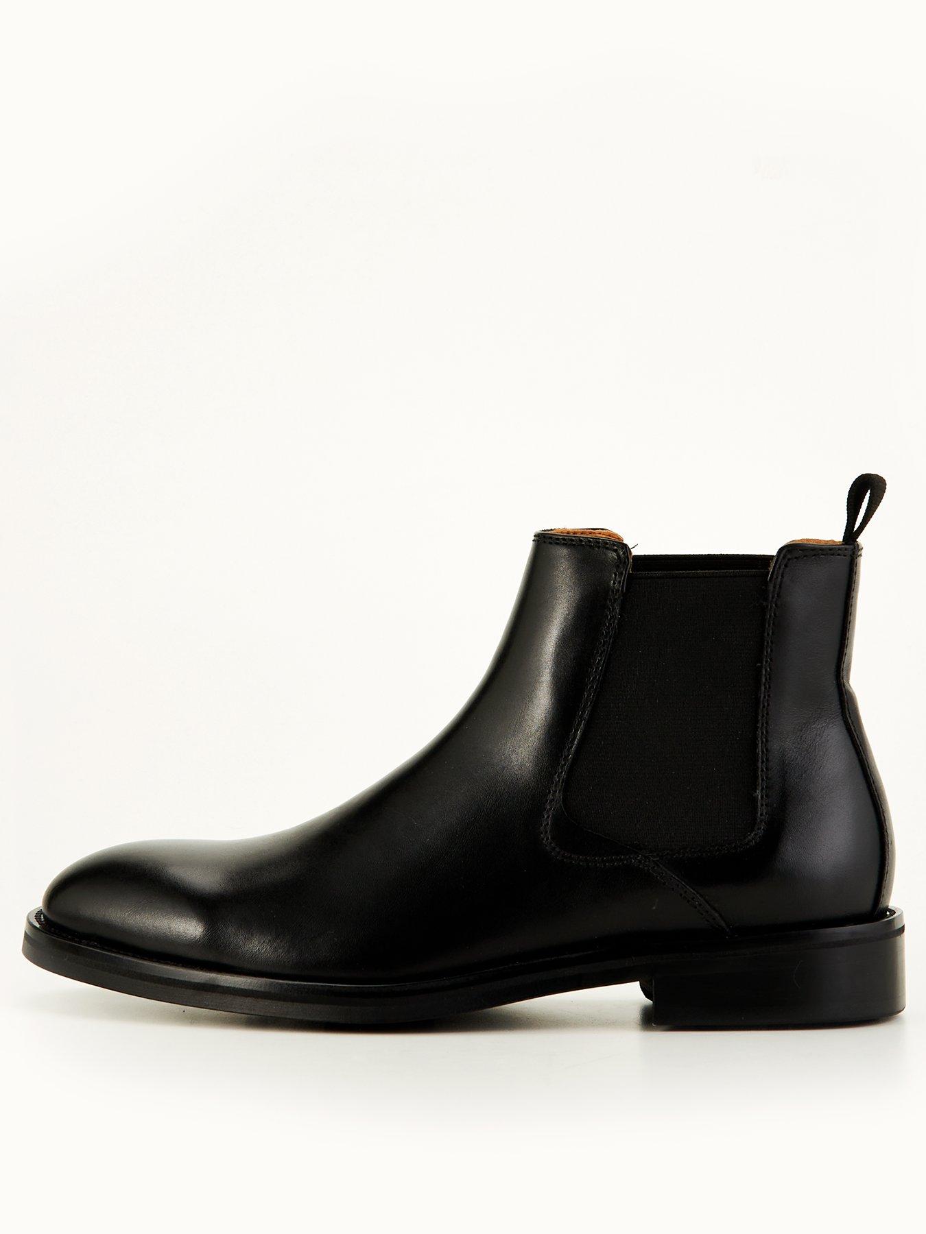 Very Man Leather Chelsea Boot Black Very