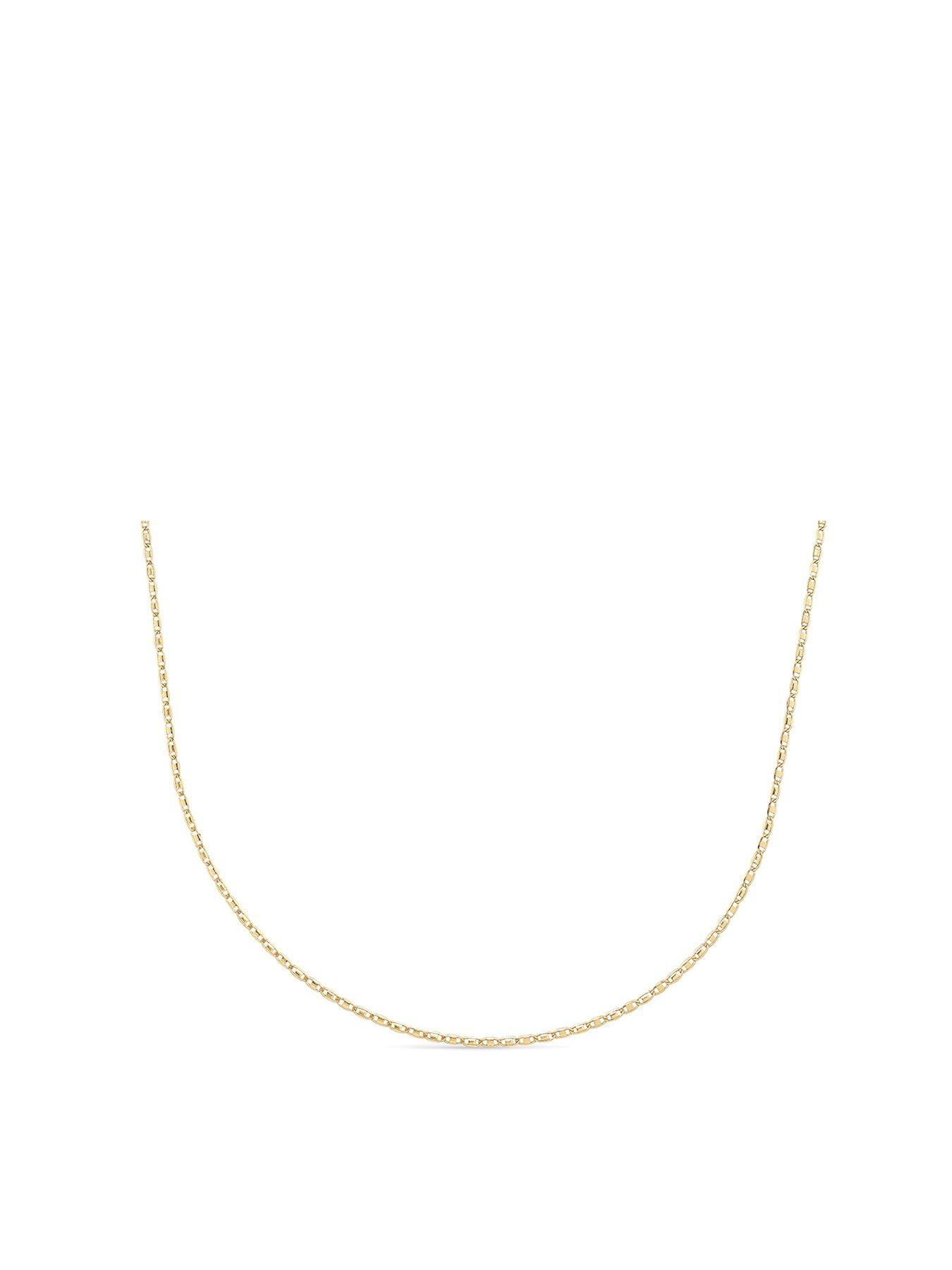 Product photograph of Elk Bloom Dainty 14k Gold Plated Chain Choker from very.co.uk