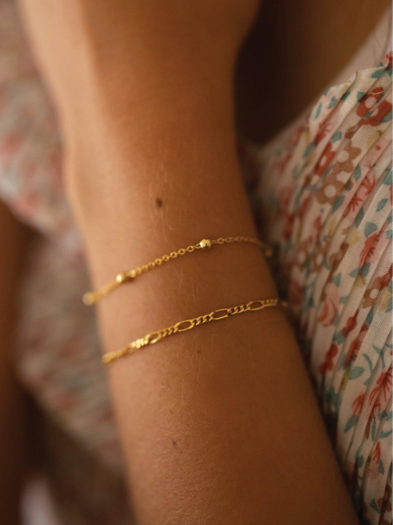 Dainty 14k gold bracelet deals
