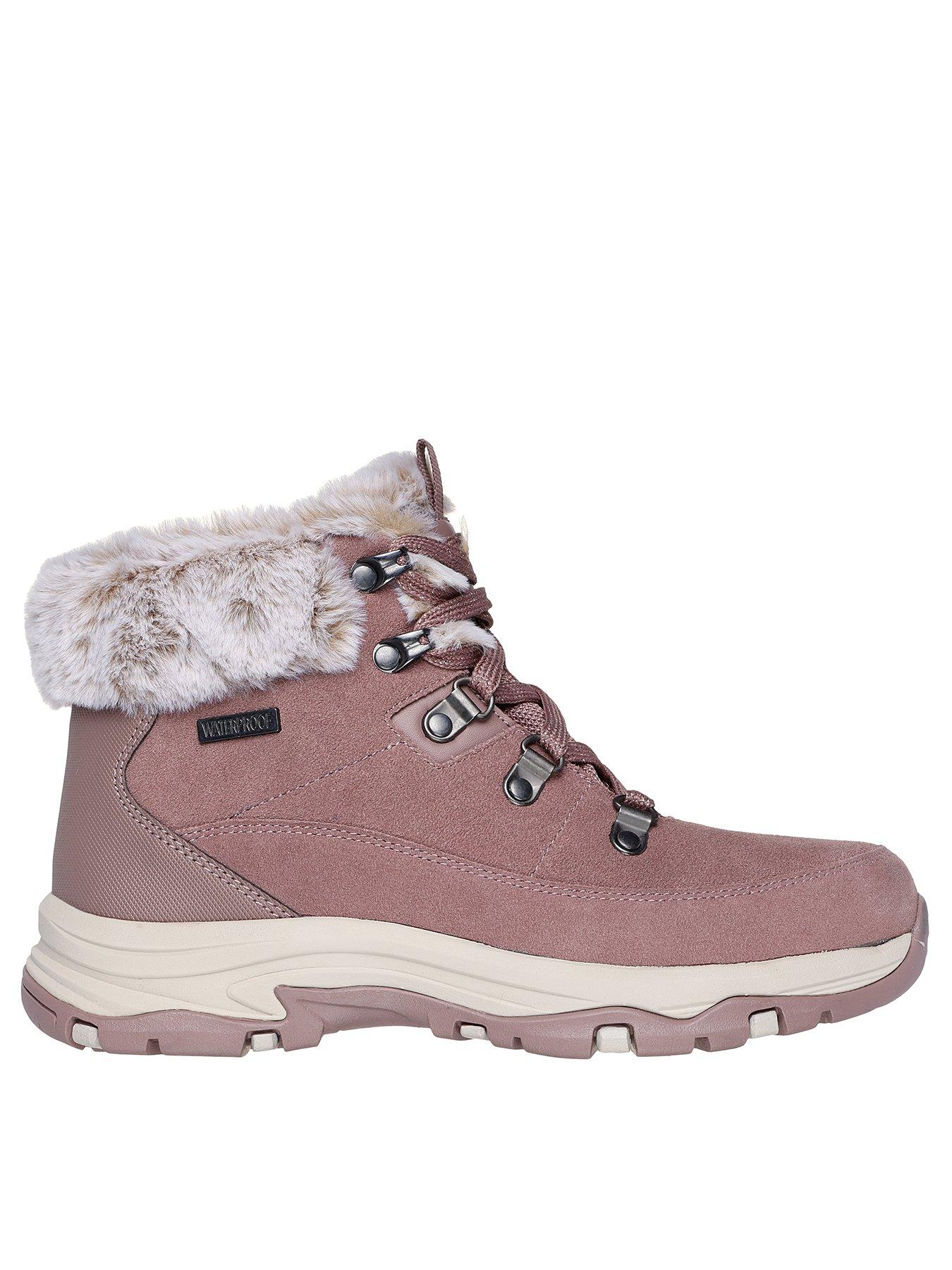 Skechers boots womens purple on sale