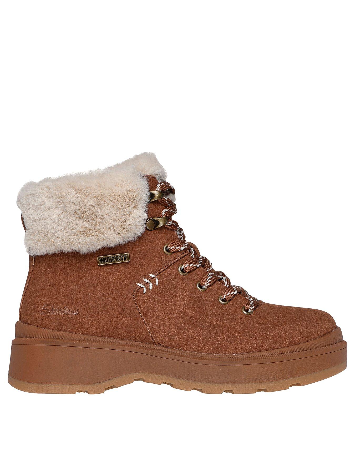 Skechers brown suede boots online