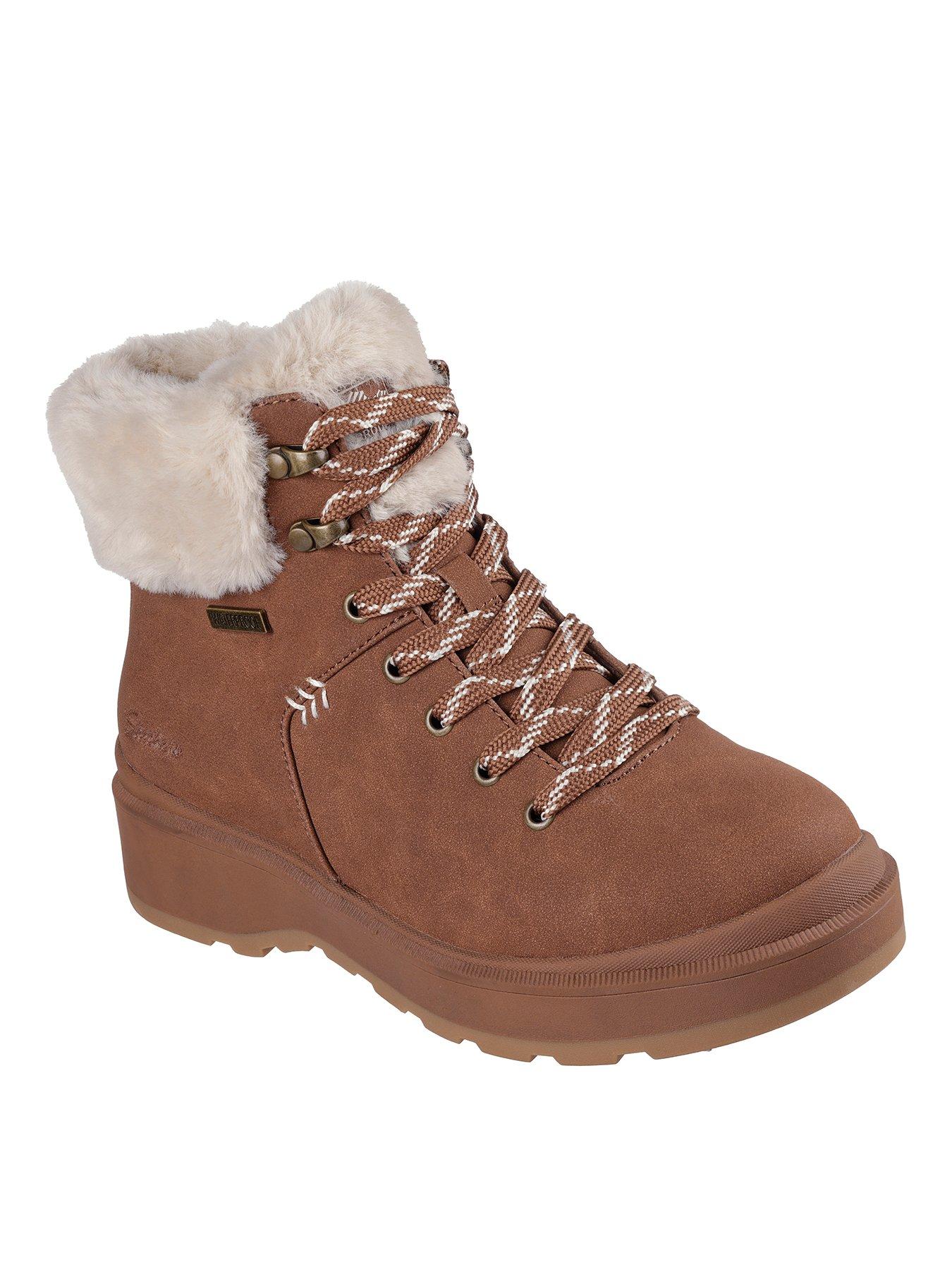 Skechers boots brown clearance