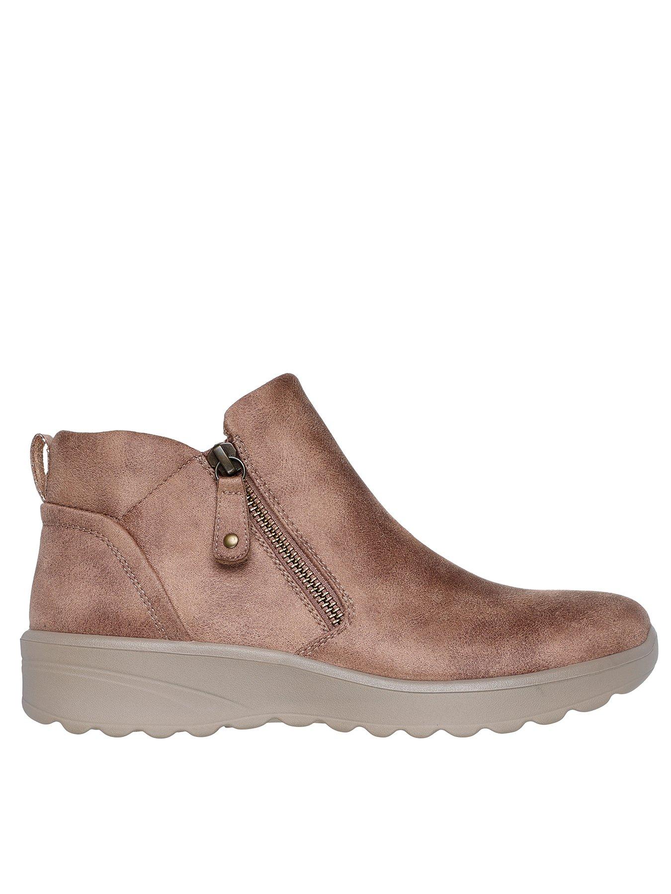 undefined Lovely Vibe Side Zip Boots - Light Brown