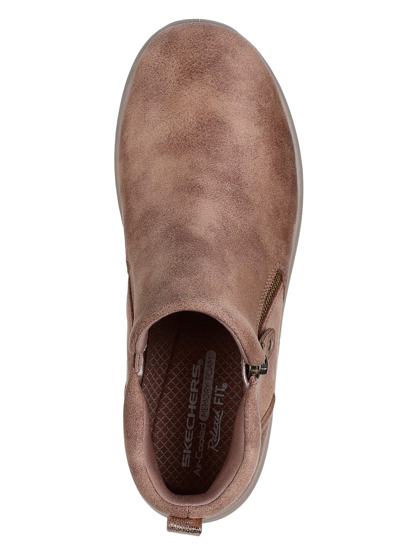 Image 3 of 5 of Skechers Lovely Vibe Side Zip Boots - Light Brown