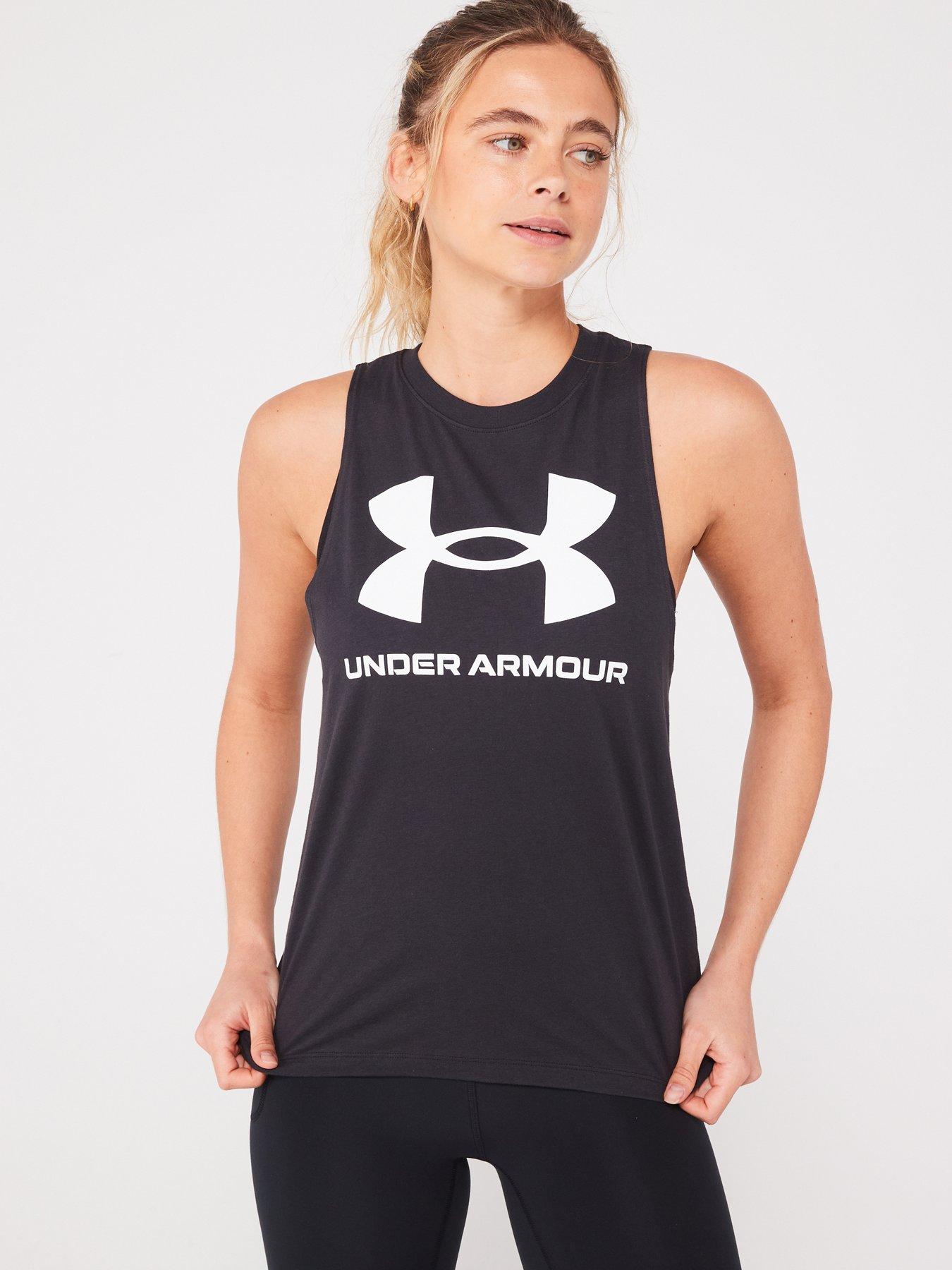 UNDER ARMOUR Womens Training Sportstyle Tank- Black