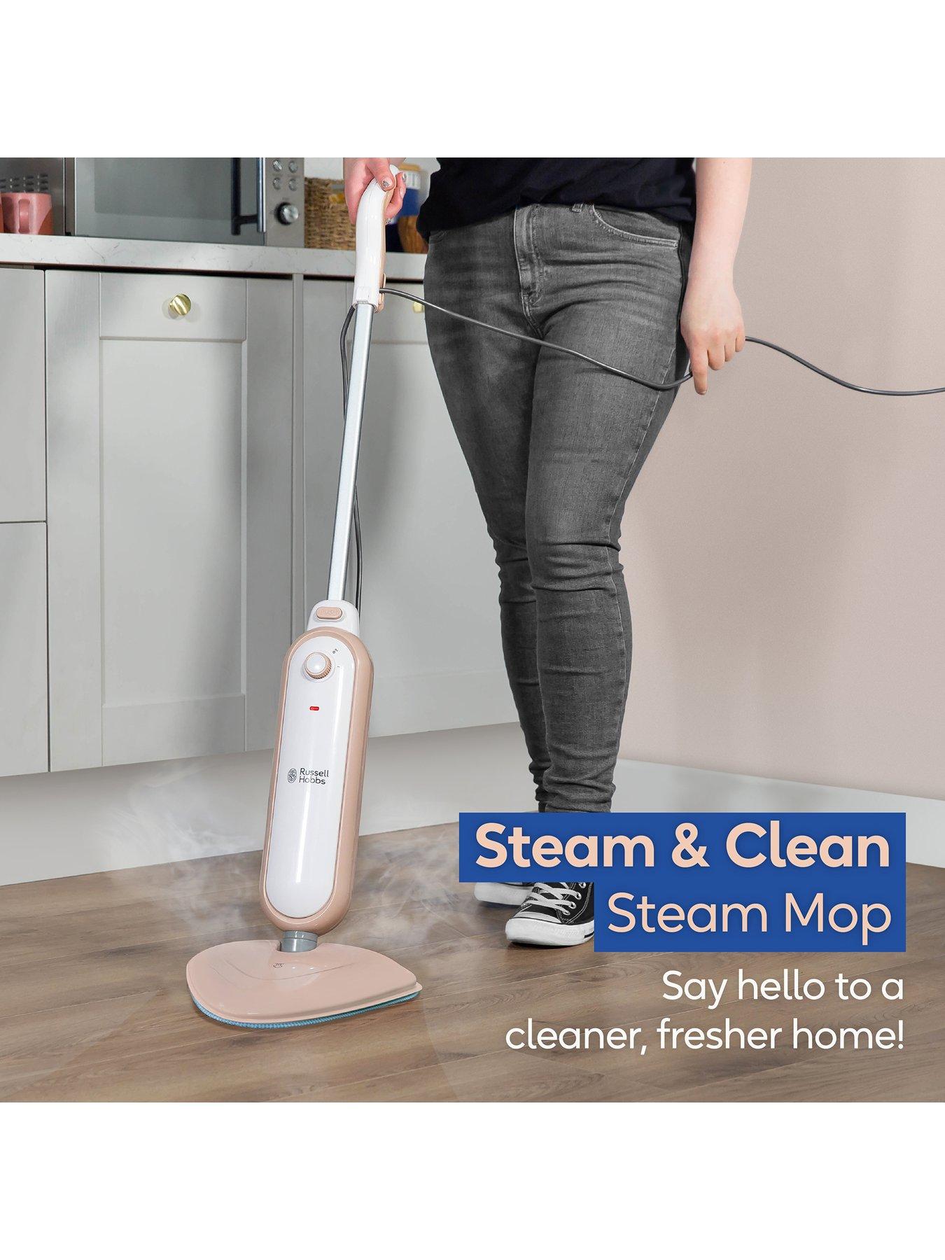 Russell Hobbs Steam & Clean Steam Mop Blush And White Very.co.uk