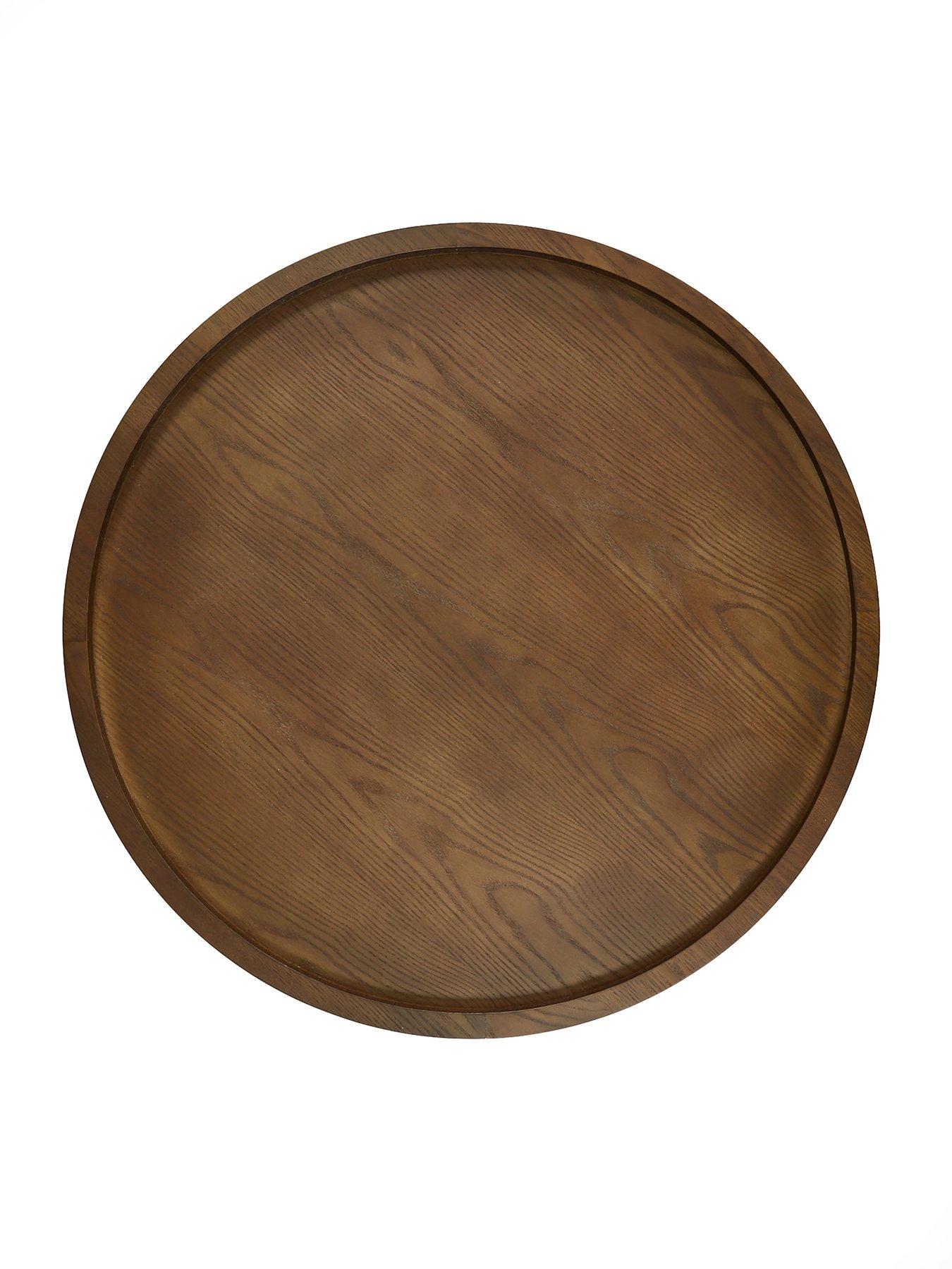Image 5 of 7 of Very Home Odem Round Coffee Table - Black/Walnut