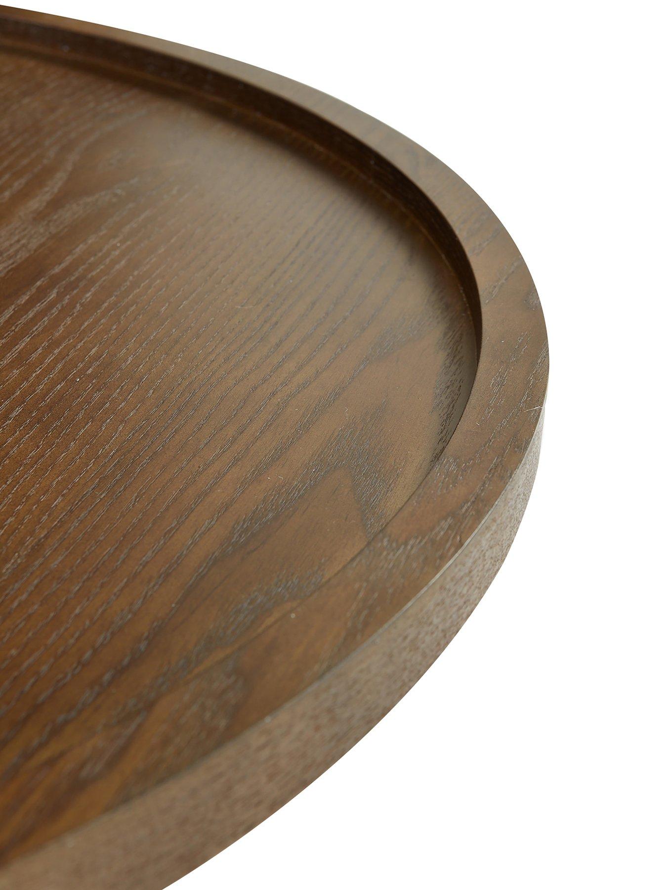Image 7 of 7 of Very Home Odem Round Coffee Table - Black/Walnut