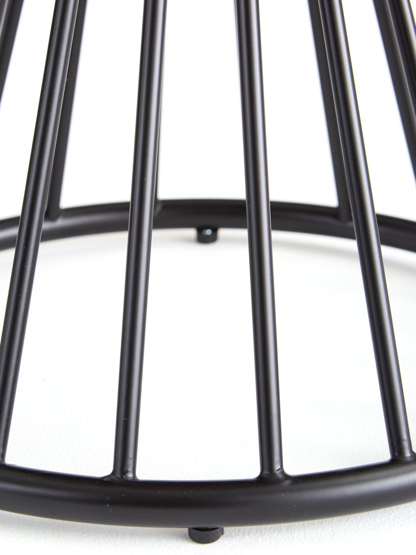 Image 3 of 7 of Very Home Odem Round Side Table - Black/Walnut