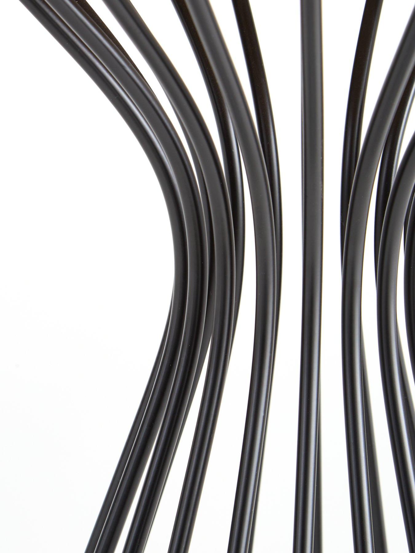 Image 4 of 7 of Very Home Odem Round Side Table - Black/Walnut